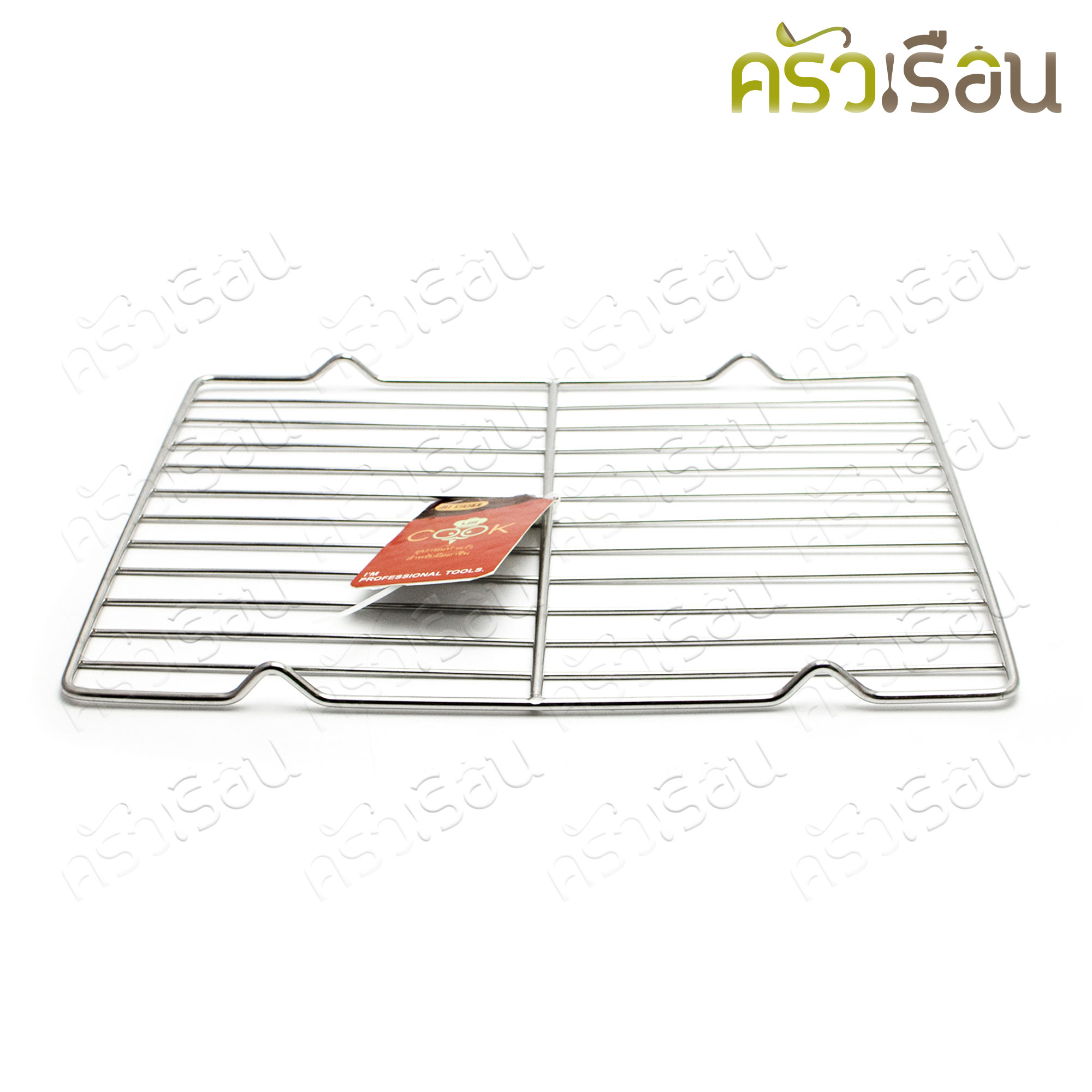US ตะแกรงพัก สเตนเลส มีขา 21 x 29 ซม. TK-4129