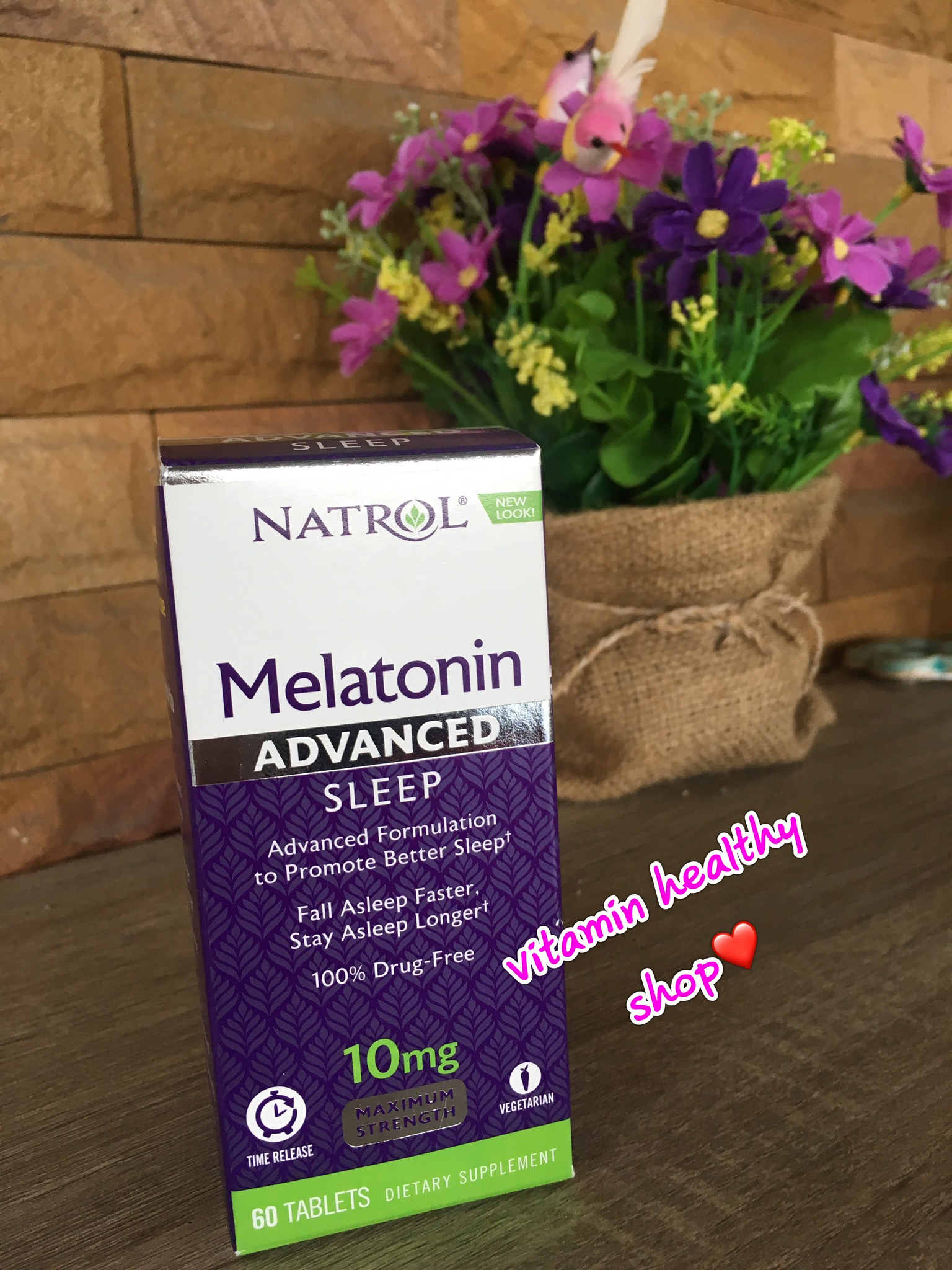 Natrol, Advanced Sleep Melatonin, Maximum Strength, 10 mg, 60 Tablets