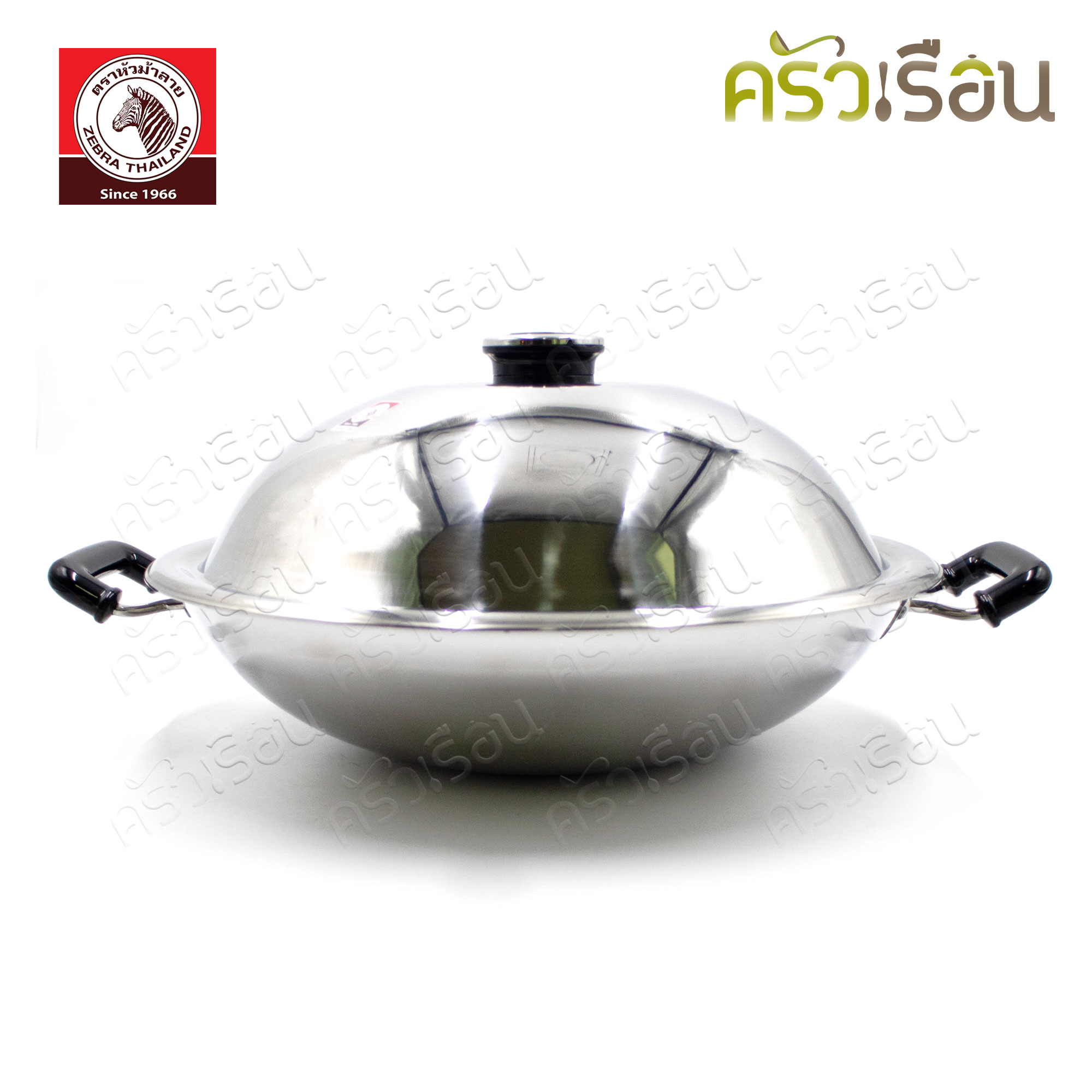 [Showcase] ZEBRA Chinese Wok, stainless steel, 5 Ply 38 cm. with steaming pad, thickness 2.3 mm. 176201
