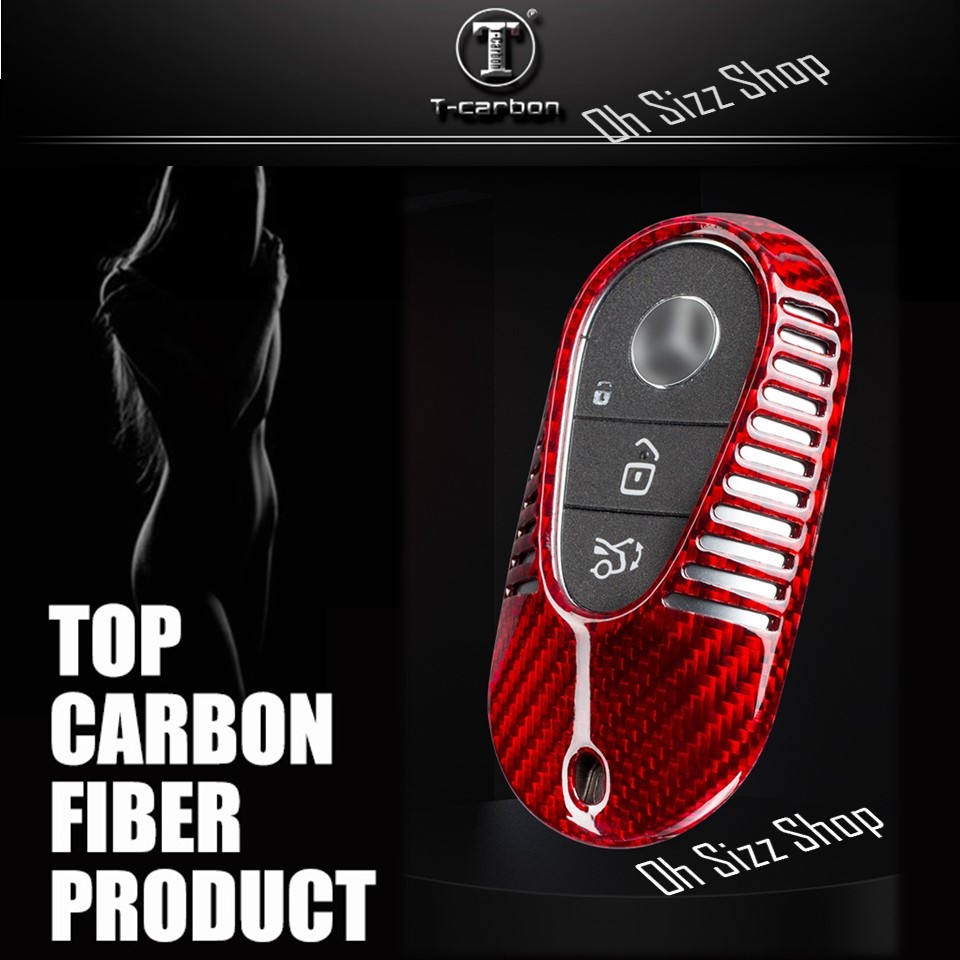 เคสรีโมทรถ All New Mercedes-Benz 2022 C 220 d คาร์บอนไฟเบอร์แท้ T-Carbon Air Vent Design (Top Product ; Carbon Fiber Key Case) Key Sets Model Mercedes-Benz w206 c220d S-Class 500L480 S450L 400L