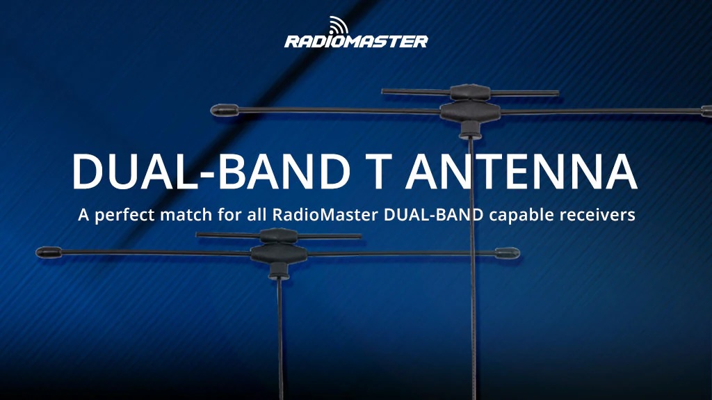 [R1] Radiomaster เสารีซีพ 2 คลื่น IPEX1 2.4GHz / Sub-G 900MHz Dual-Band T Antenna อุปกรณ์โดรน Drone