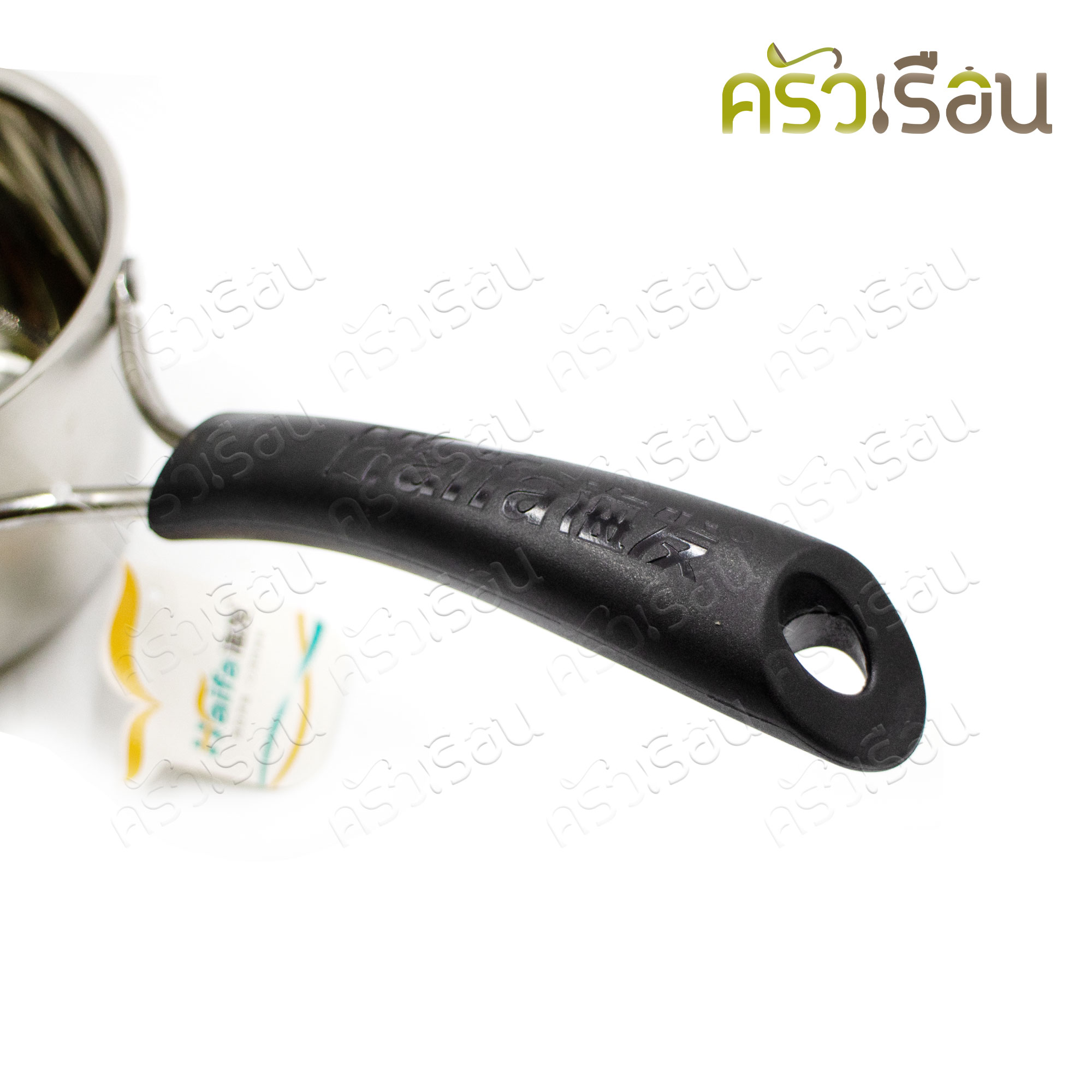 Haifa หม้อด้าม สเตนเลส 14 ซม. ฝาแก้ว ใช้กับเตาแม่เหล็กไฟฟ้าได้ Induction cooker friendly