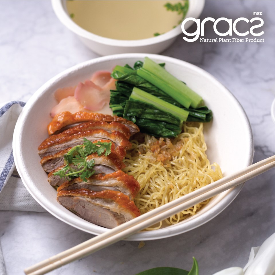 GRACZ ชาม กลม L038 ขนาด 6.5 นิ้ว / 875 มล. ไบโอชานอ้อย