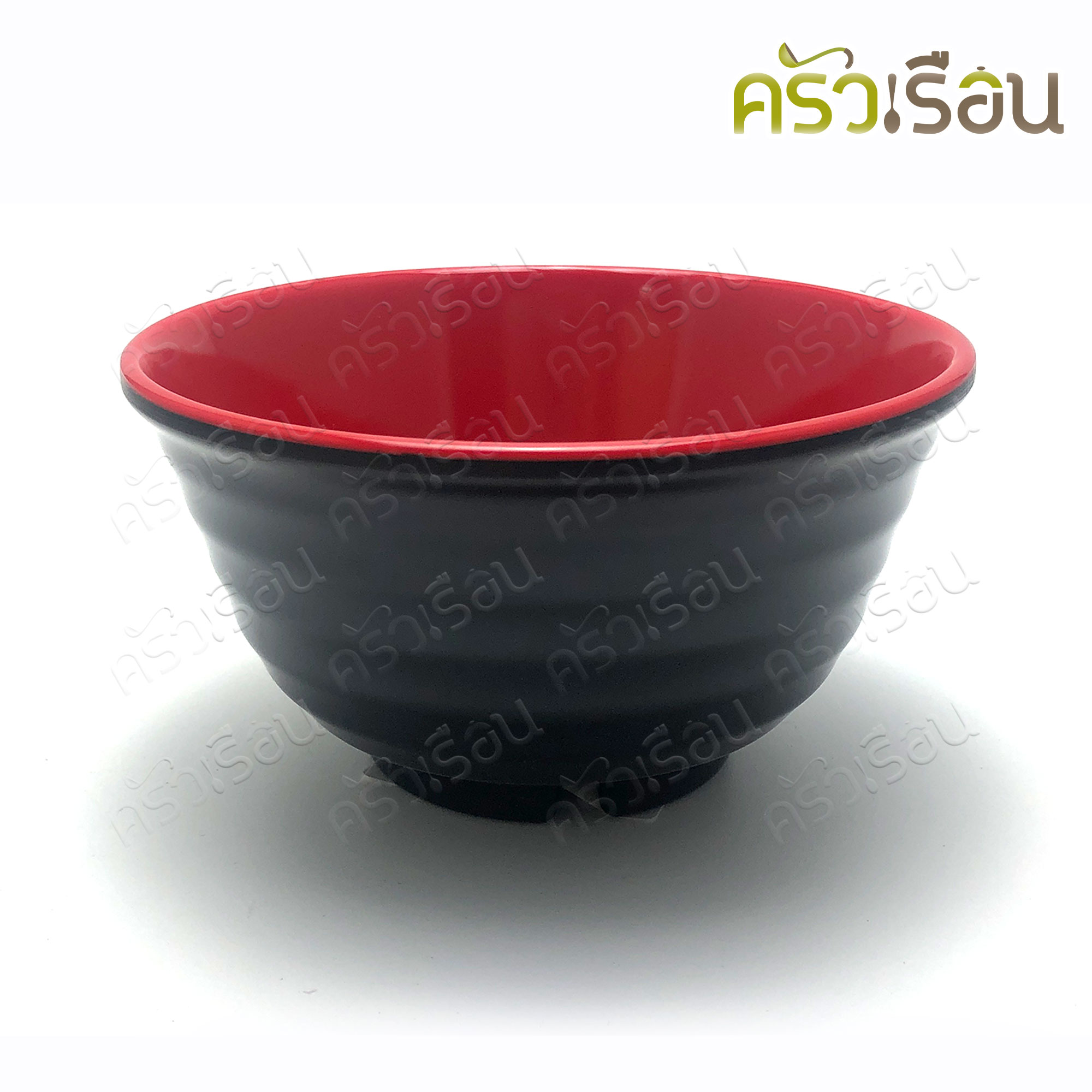 SB [ ราคาต่อชิ้น ] จาน ชาม ช้อนปลายงอ เมลามีน สีดำแดง