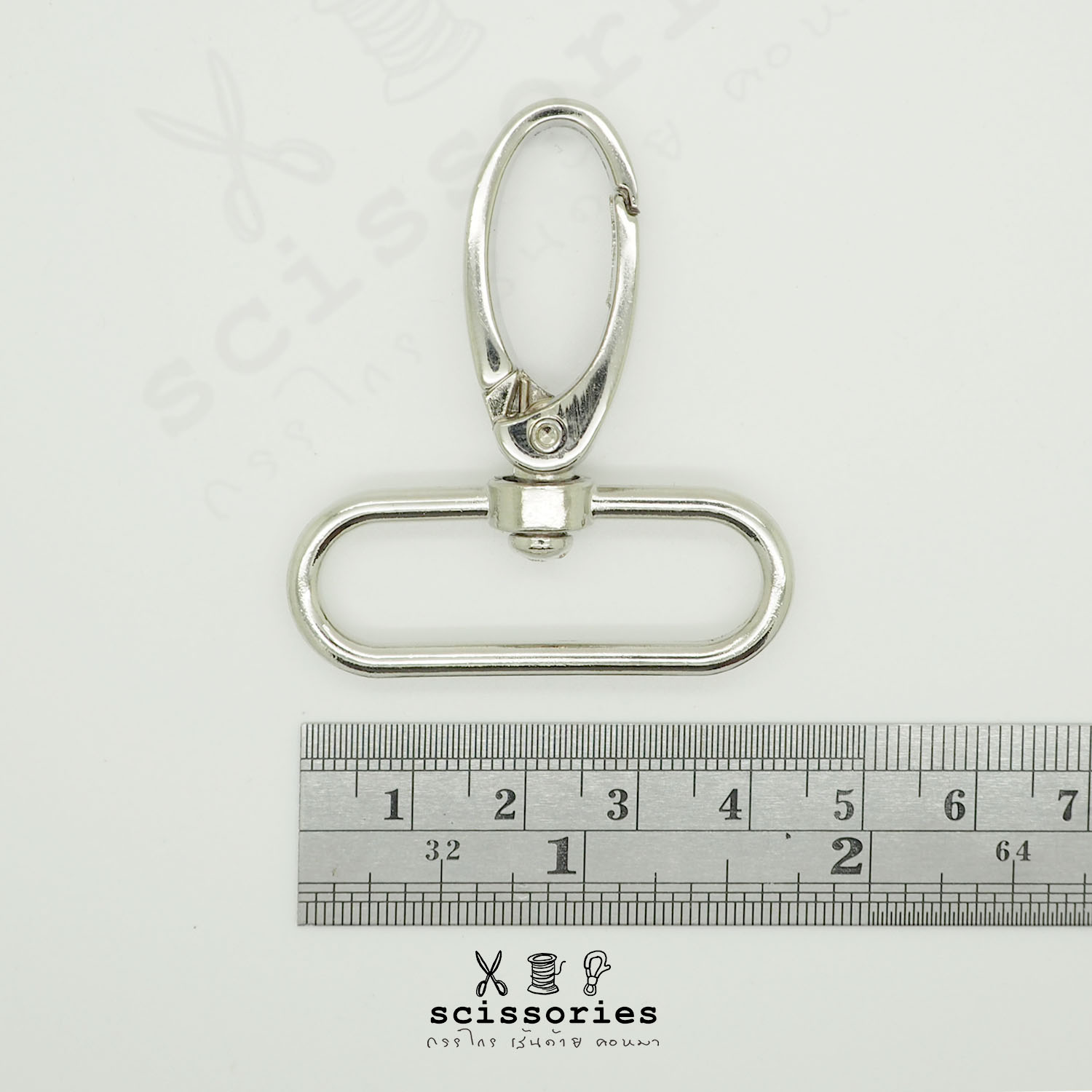 คอหมา 1.5in สีเงิน/2 ตัว