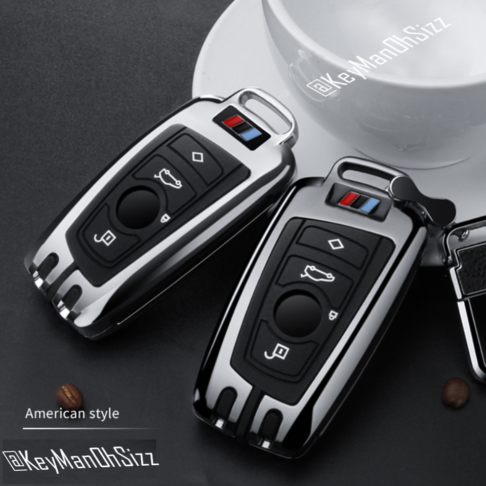 เคสโลหะรีโมทรถบีเอ็มดับเบิ้ลยู BMW MX Full Package 2020 (Alloy Up Grade 3D Silicone Push button Guard) BMW Key Sets Series 2-3 Series 4-Series 5 6 Series X3 X4 M2 M3 M5 M6