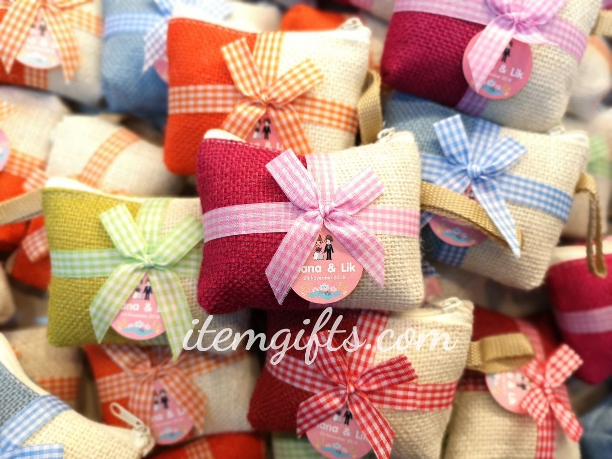 ของชำร่วยกระเป๋าผ้าป่าน ทูโทน