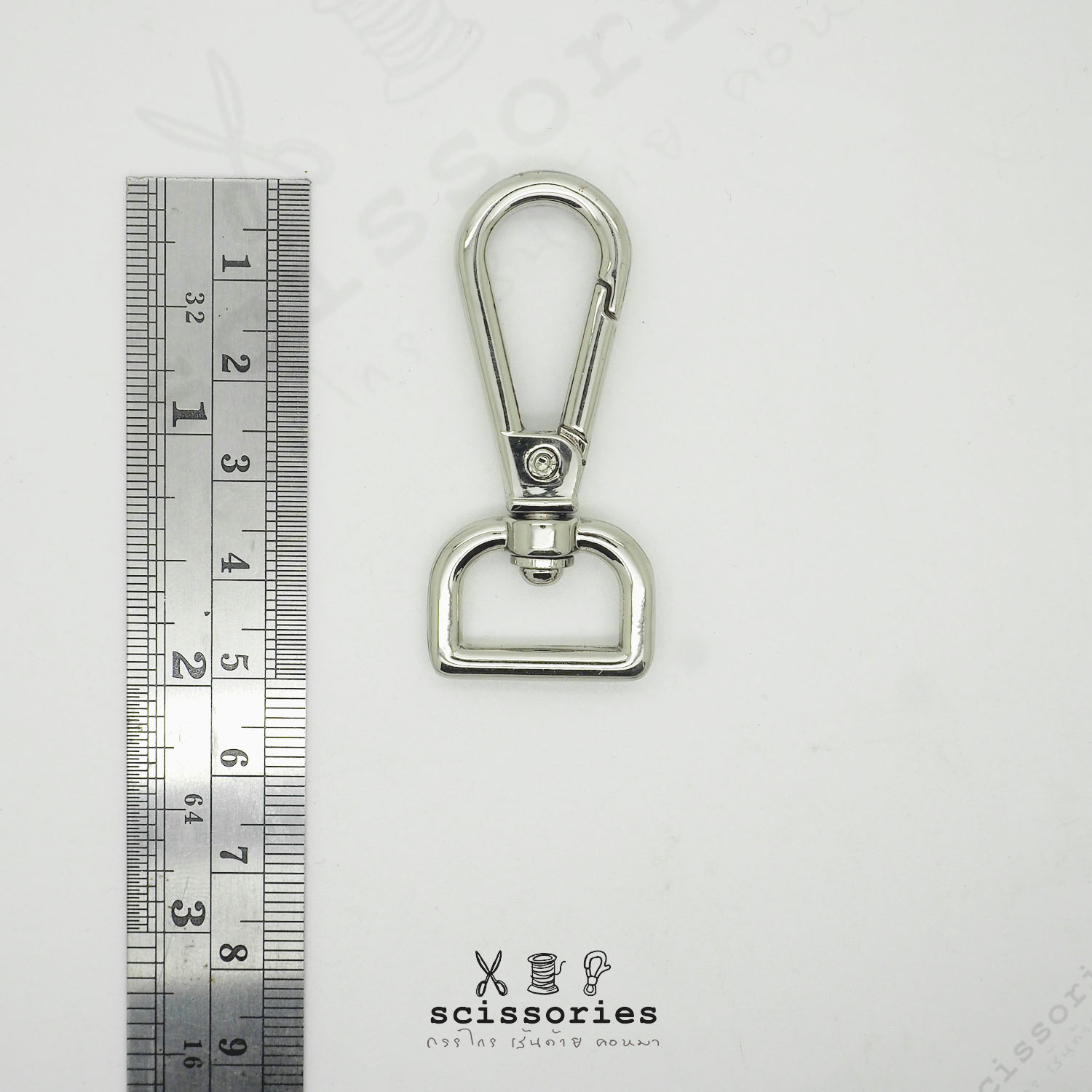 คอหมา1.6cm สีเงิน 2 ตัว