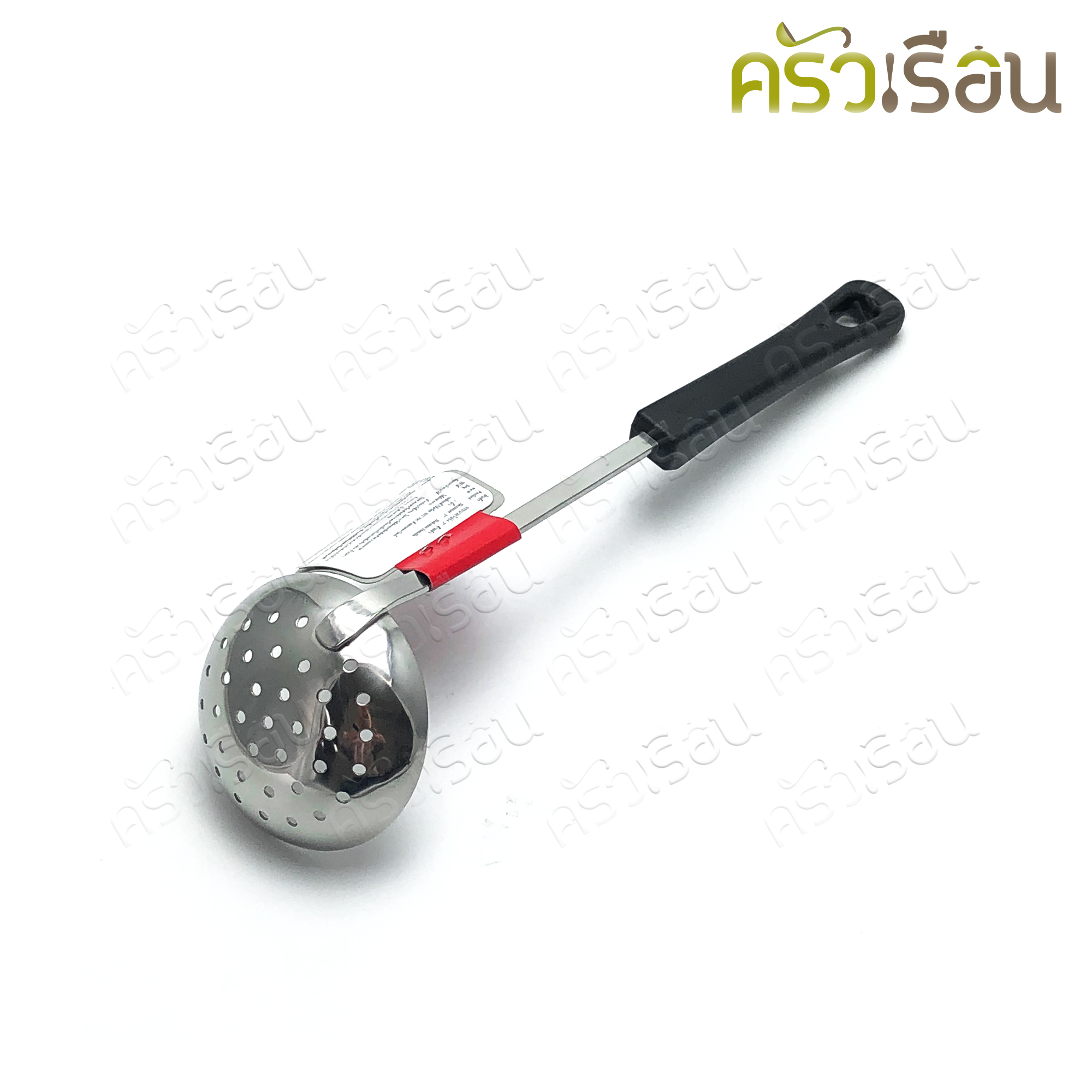 ZEBRA กระบวยโปร่ง 3 นิ้ว ด้ามดำ ตราหัวม้าลาย 105219 กระบวยมีรู