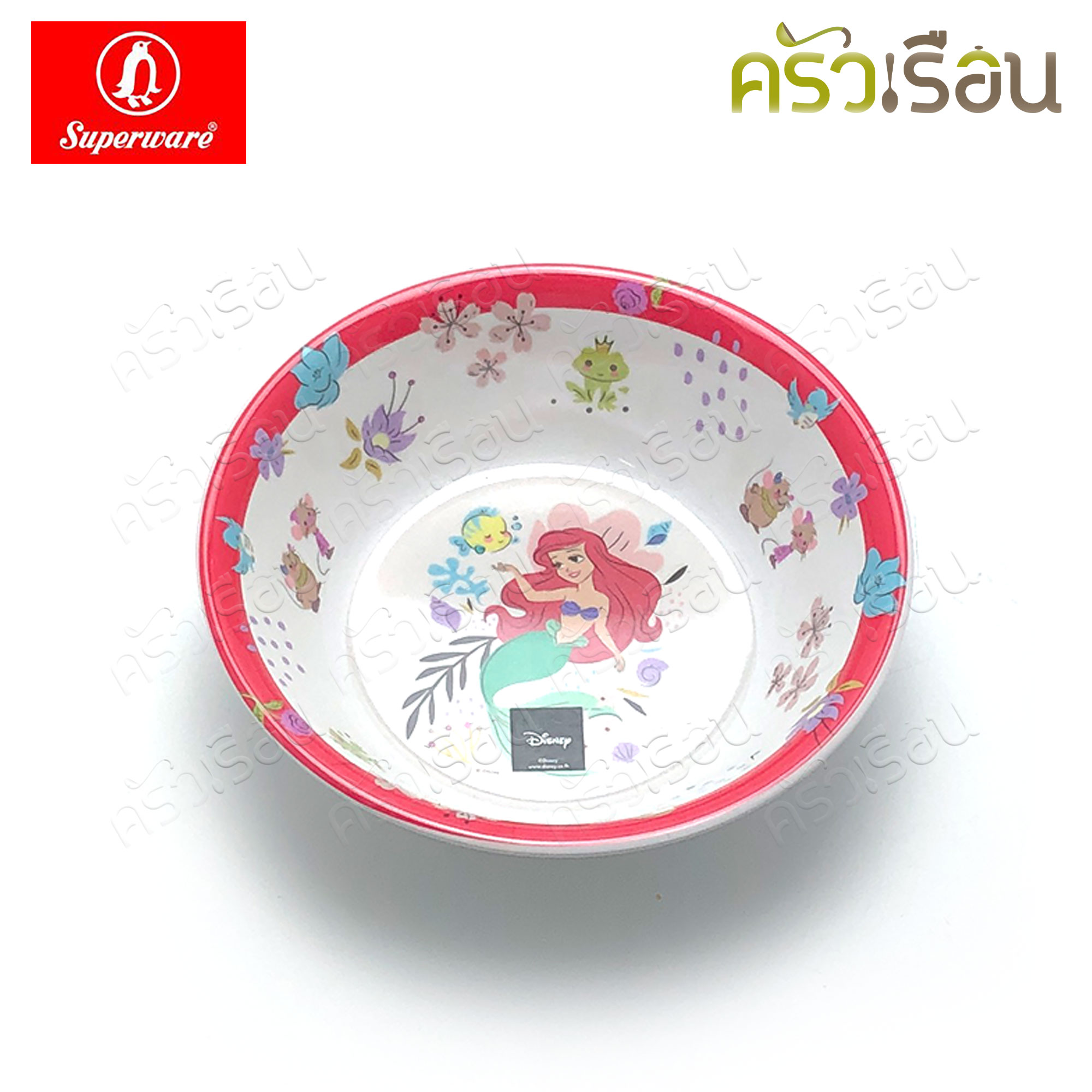 Superware ลาย Heart of Princess เจ้าหญิง Disney [ ราคาต่อชิ้น ] จาน หรือ ชาม หรือ ช้อนส้อม หรือ แก้วน้ำ เมลามีน