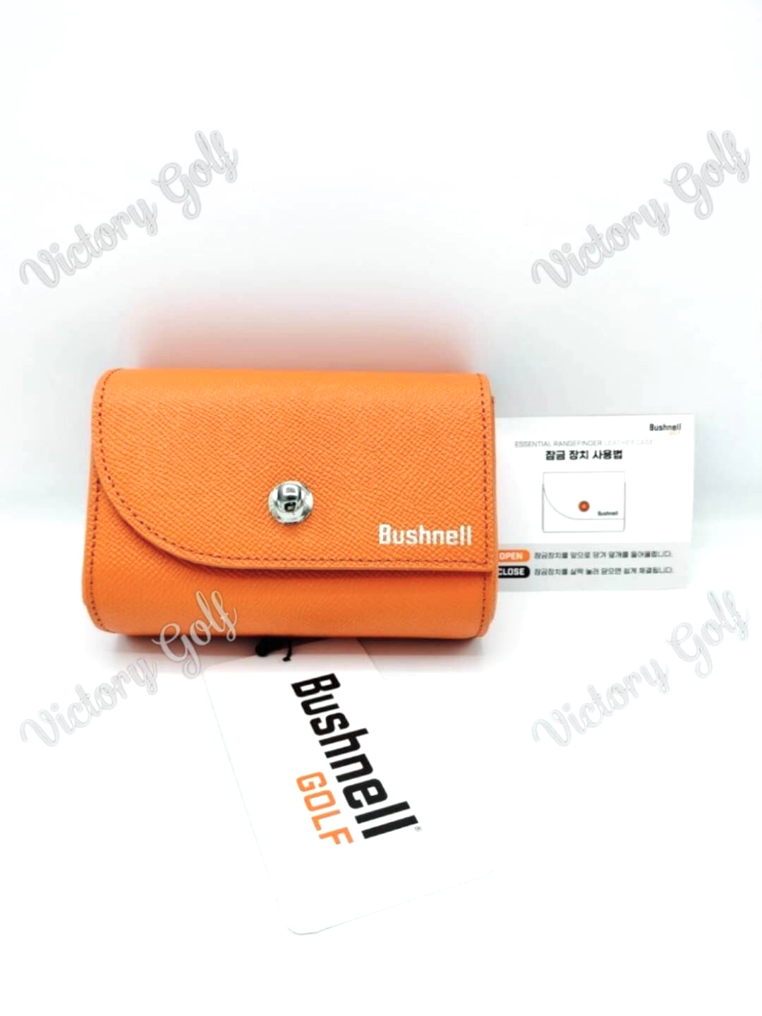 กระเป๋า BUSHNELL Essential Rangefinder Leather Case (หนังวัวแท้) (13* 5* 9.5 CM.) (white , orange)