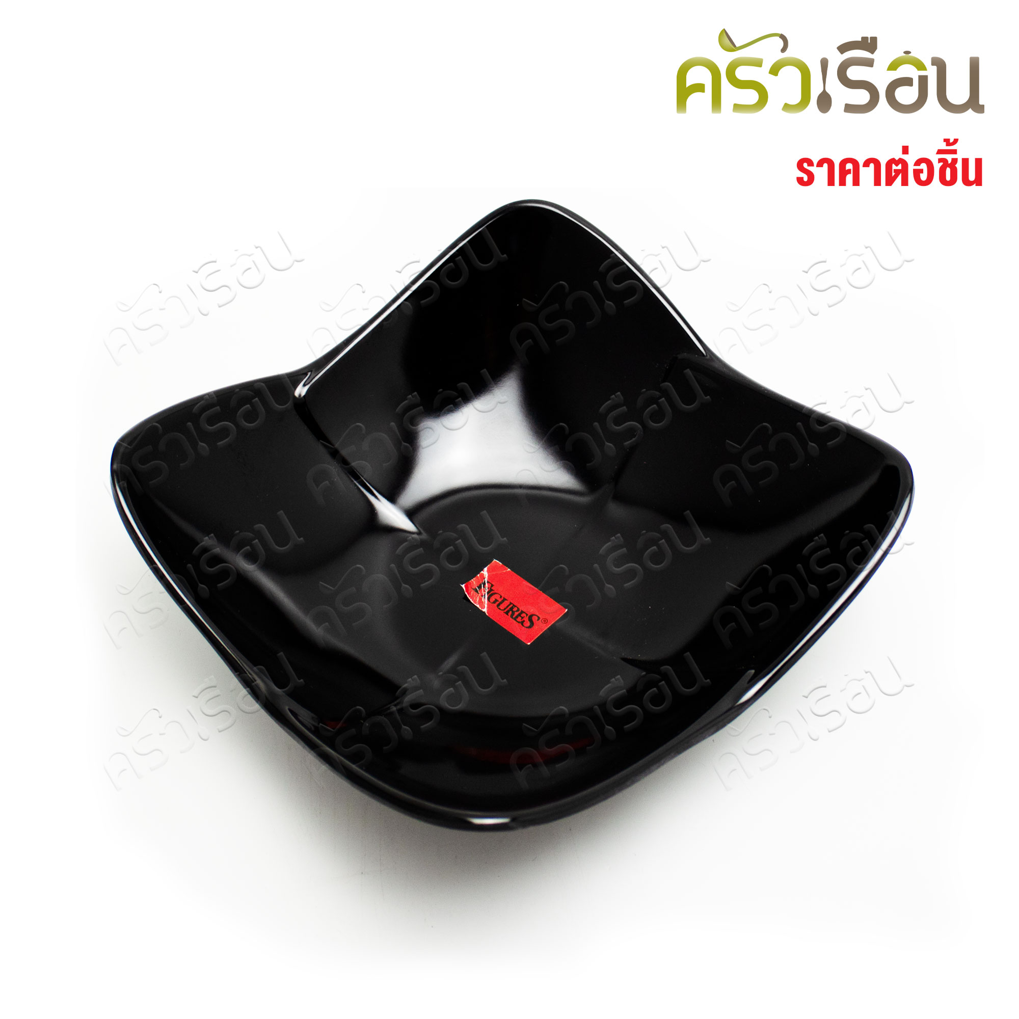 FIGURES ชาม เมลามีน สี่เหลี่ยม ขอบเว้า 7 นิ้ว [ ราคาต่ออัน ] B457-7