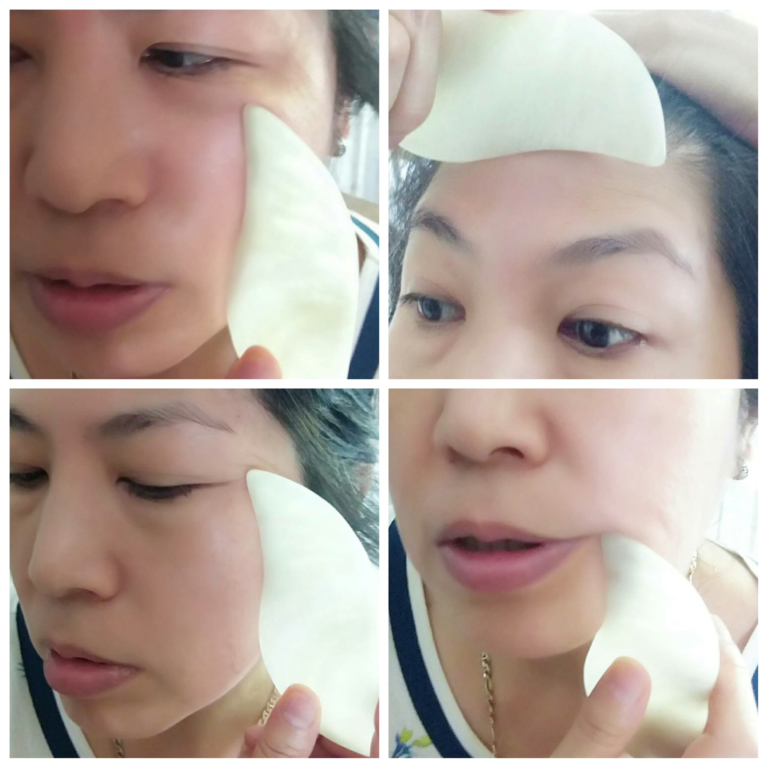 กัวซาแผ่นหยกขาวชนิดบางสำหรับผิวแพ้ง่าย (White Jade Scraping Facial Massage)