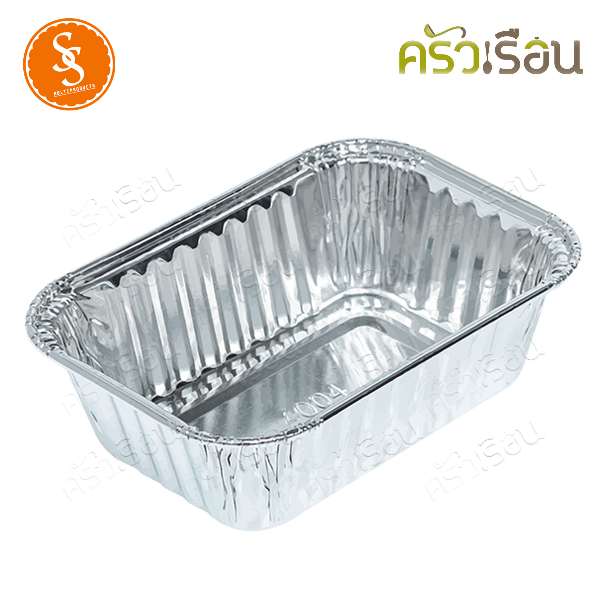 SS 4004 ถาดฟอยล์เหลี่ยม ผืนผ้า สีเงิน + ฝา 10 ชุด ความจุ 140 ml. ขนาด 75 x 105 x 32 มม. S&S เทียบเท่า 4618