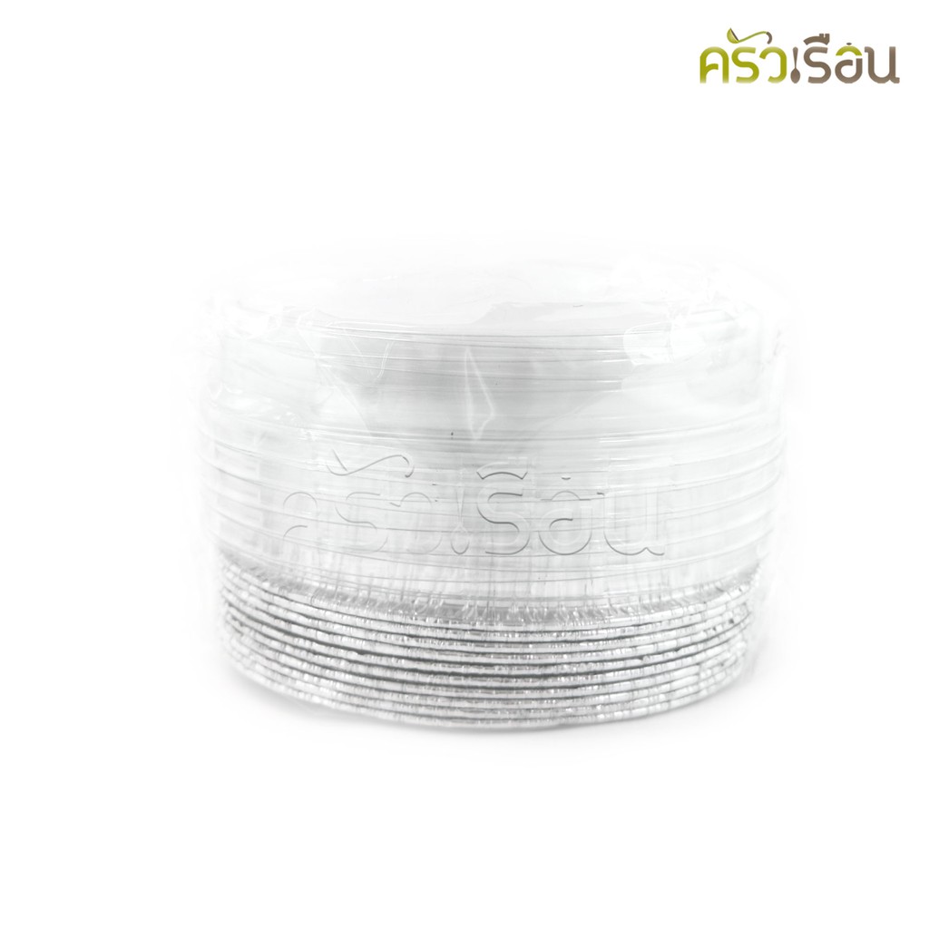 SS 6002 ถาดฟอยล์วงรี สีเงิน + ฝา 10 ชุด ความจุ 210 ml. ขนาด 77 x 129 x 30 มม. S&S