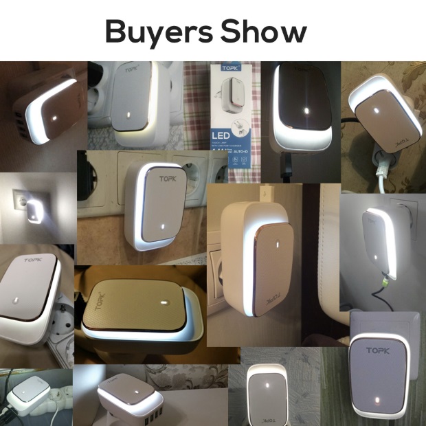 TOPK L-Power 4-Port 4.4A(Max) 22W EU USB Charger Adapter LED Lamp Auto-ID Portable Phone Travel Wall Charger for iPhone Samsung