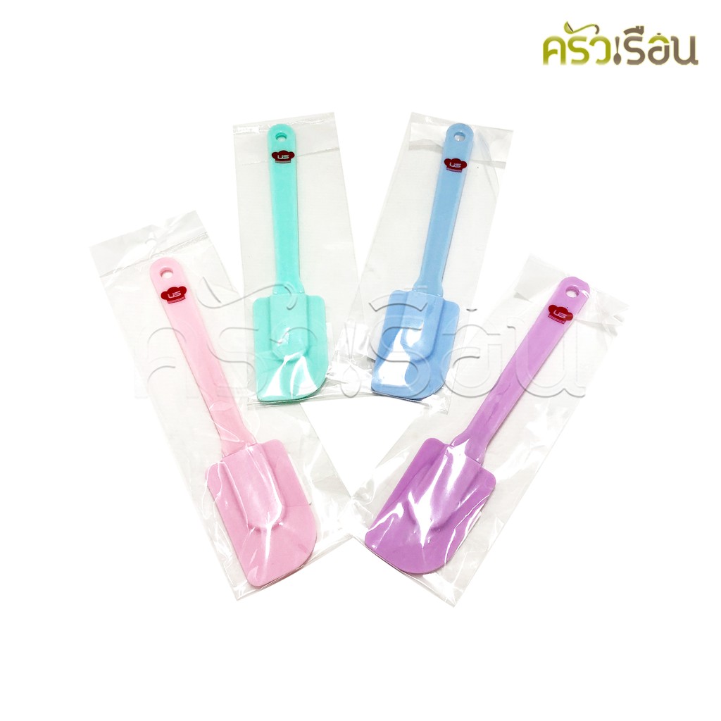 US พายซิลิโคน 24 ซม. BS-P24 คละสี ราคาต่ออัน พายตักขนม สปาทูล่า