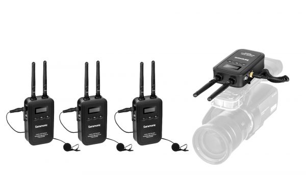Saramonic VmicLink5 Set 3 (RX+TX+TX+TX) ไมโครโฟนไร้สาย คลื่นความถี่ 5.8GHz