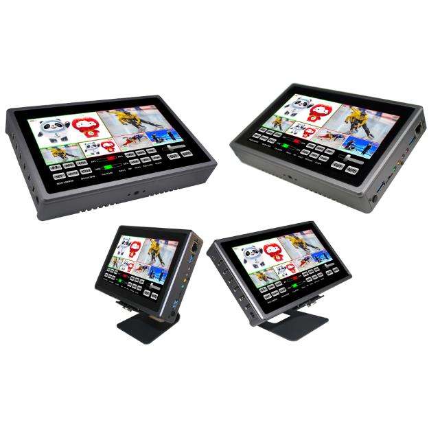 DeviceWell HDS8307: เครื่องสลับสัญญาณวิดีโอ 4 ช่อง แบบ All-in-One พร้อมจอสัมผัส 7 นิ้ว, Live Streaming, บันทึก และ PiP สำหรับงานสตูดิโอและ Live สด