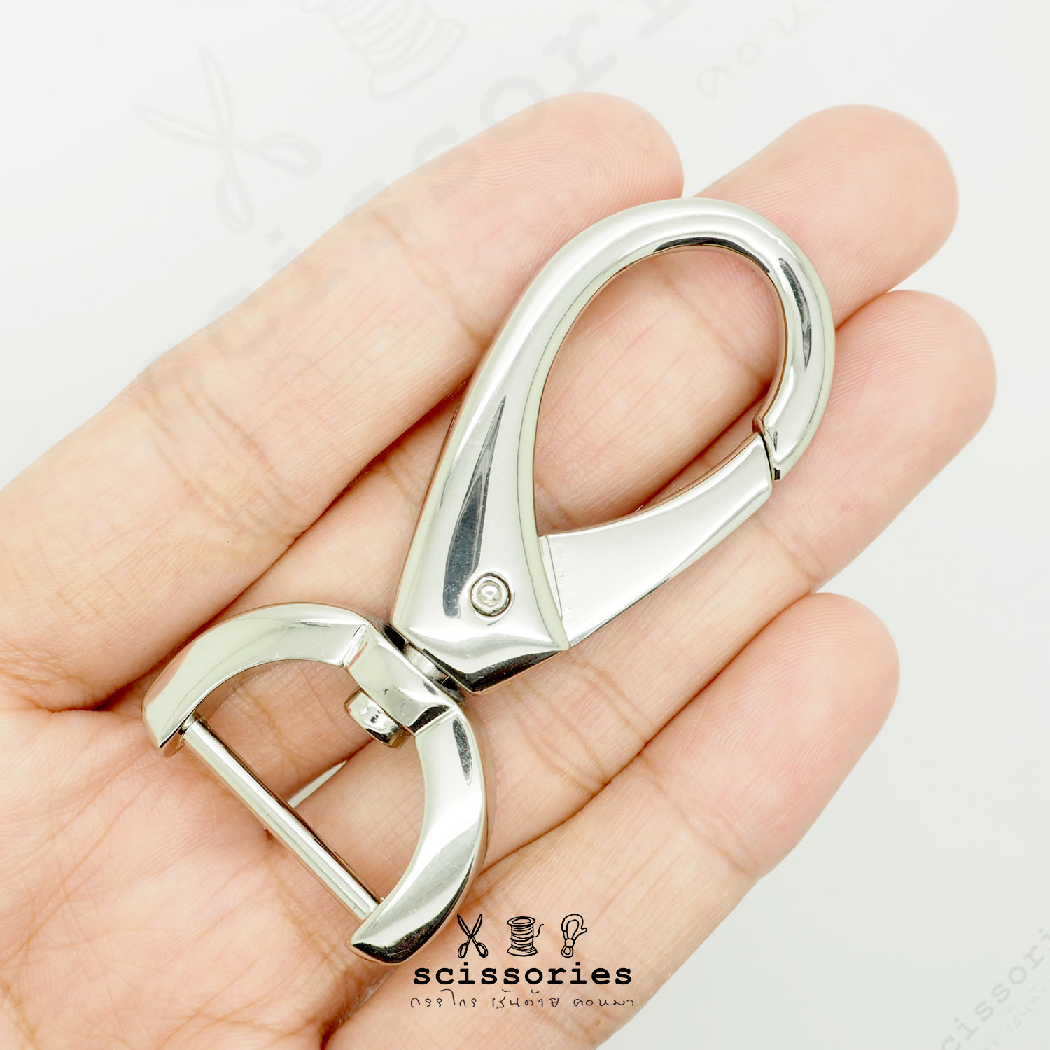 คอหมา 2 cm. สีเงิน/2 ตัว