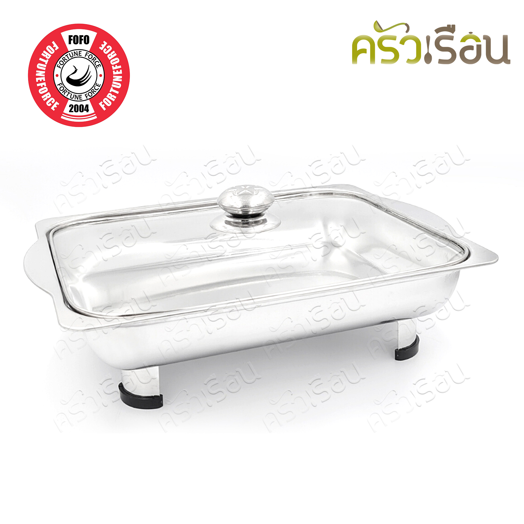 FOFO ถาดอาหาร ฝาแก้ว ขาตั้งถอดได้ ขนาด 32 x 26 x 5 ซม. ตราโฟโฟ SA601A
