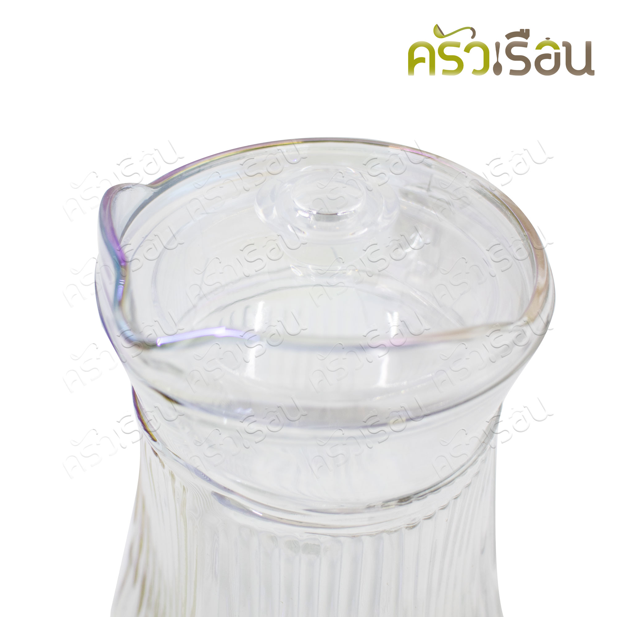 US [ 3-piece ] Glass Pitcher with 2 water glasses, Rainbow Model GP-3R [1 L. Pitcher with Lid, 2 Water Glasses 250 ml.]