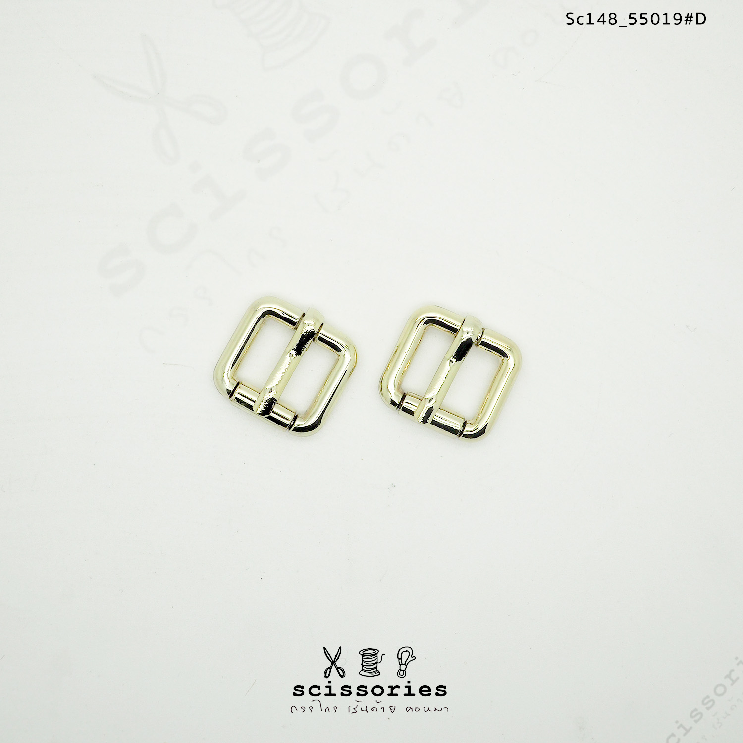 เข็มขัด ลูกกลิ้ง 1.2cm สีทอง/2ตัว