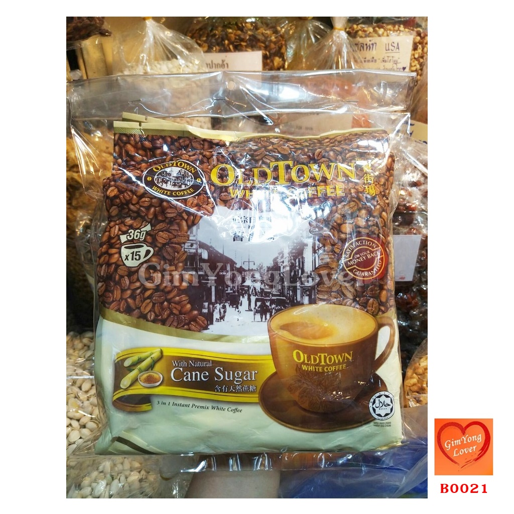 โอลด์ทาวน์ กาแฟสำเร็จรูป รสน้ำตาลอ้อย 3in1 (OLDTOWN Natural Cane Sugar White Coffee)
