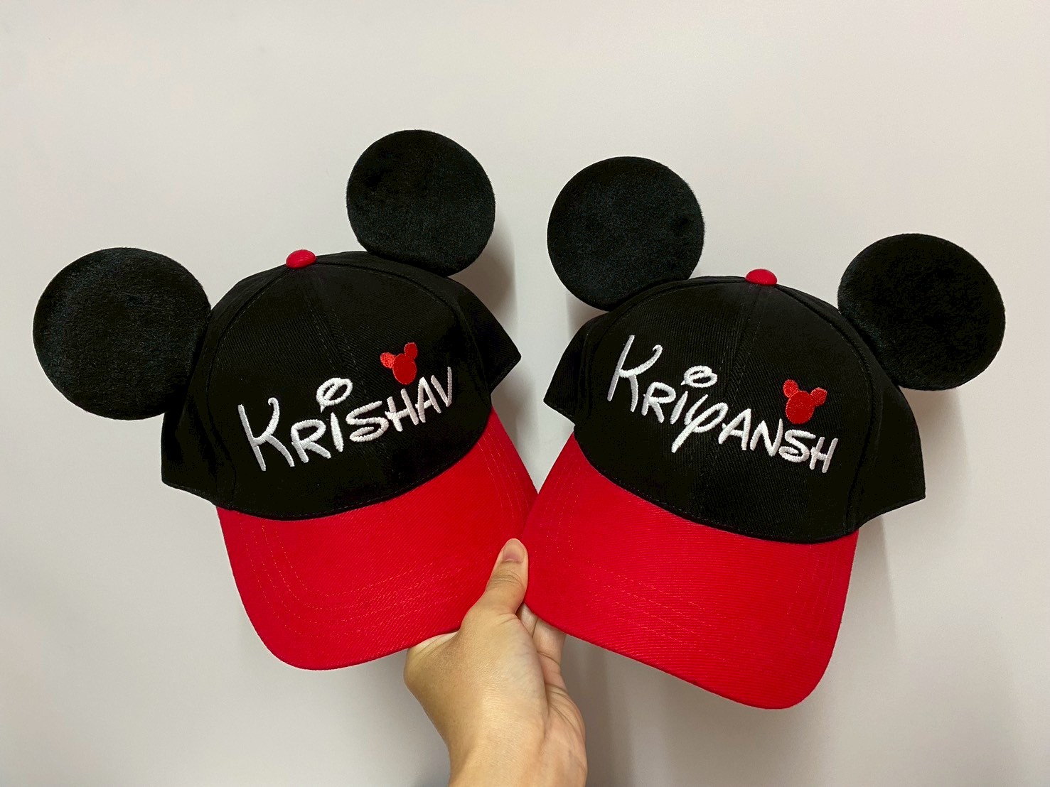 หมวกแก๊ปมิกกี้เมาส์ไซส์เด็ก ปักชื่อ (Mickey Mouse)