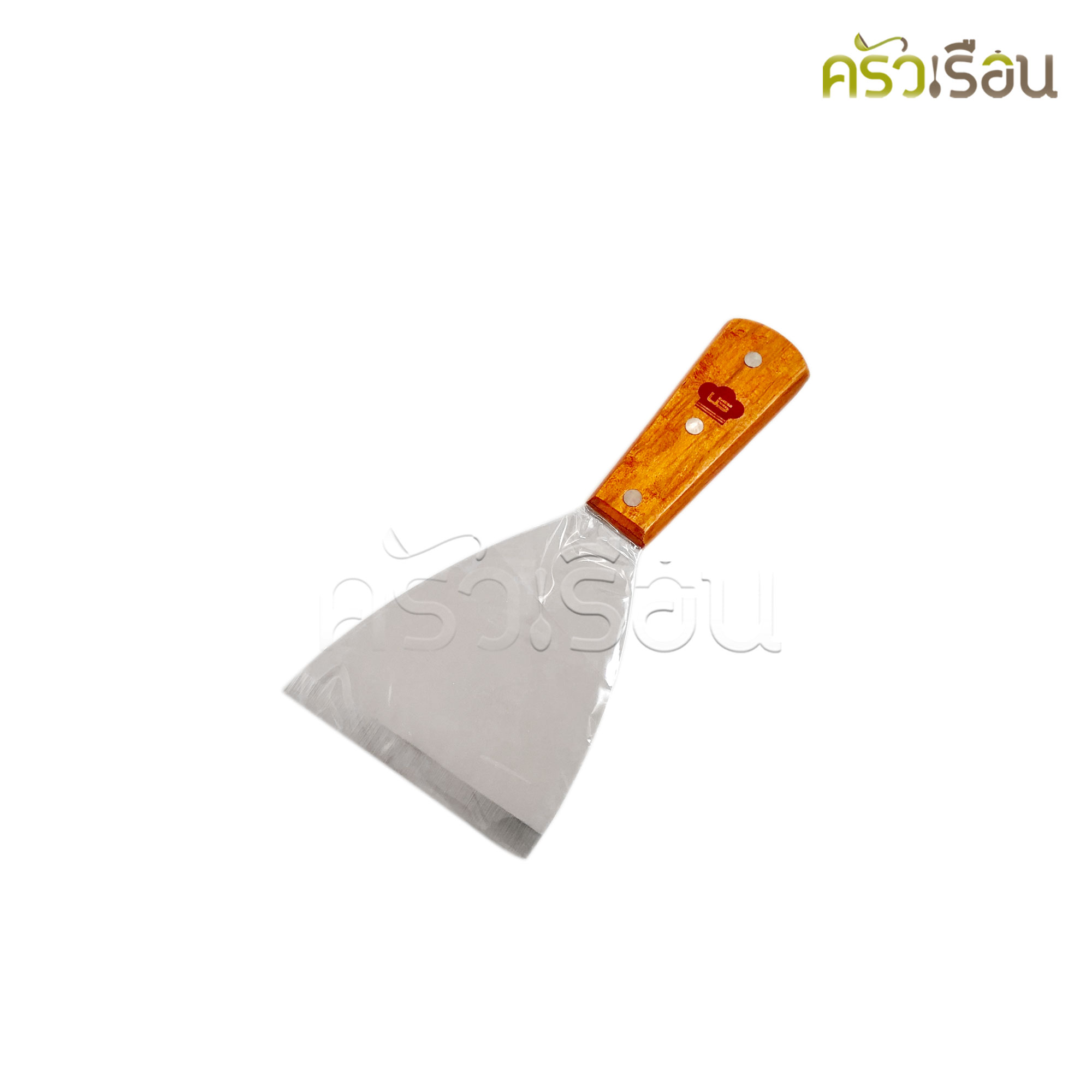 US ตะหลิวสเต็ก ด้ามไม้ 10 x 21 ซม. LD-92 ตะหลิวเทปัน ตะหลิวเครป แซะขนม แซะโตเกียว แซะเครป เกรียง เกรียงสเตนเลส