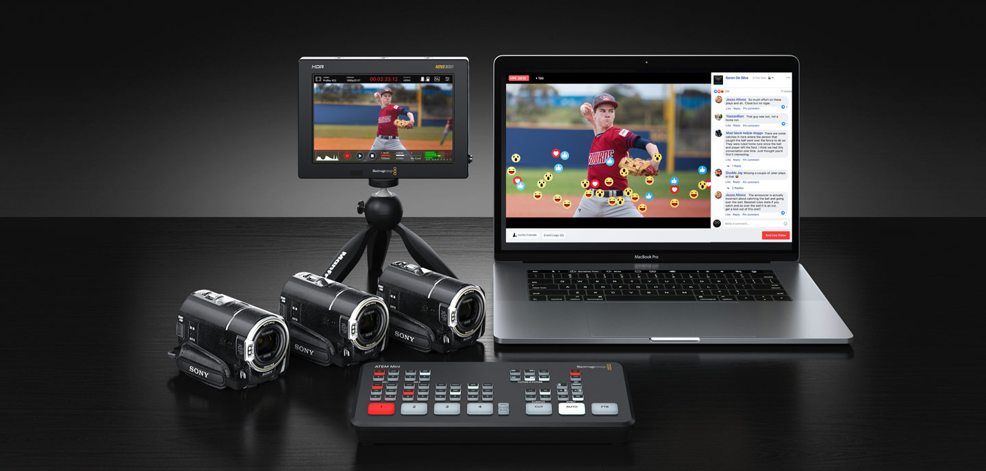 ATEM Mini Live production switcher designed for live streaming