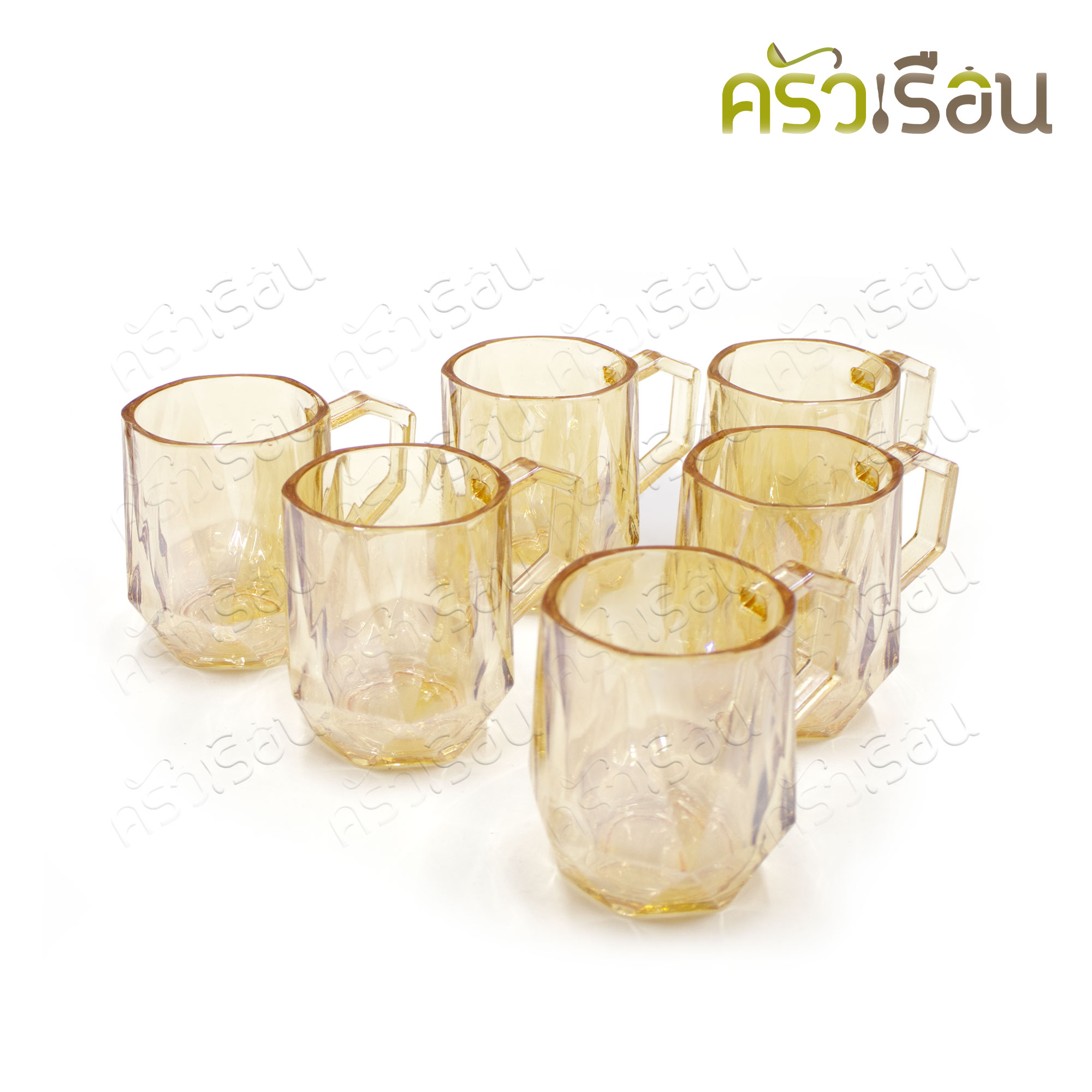 US [ 7-piece ] water pitcher with 6 cups, Honey GP-7H [1.4 L. pitcher with lid, 6 cups, 220 ml.]