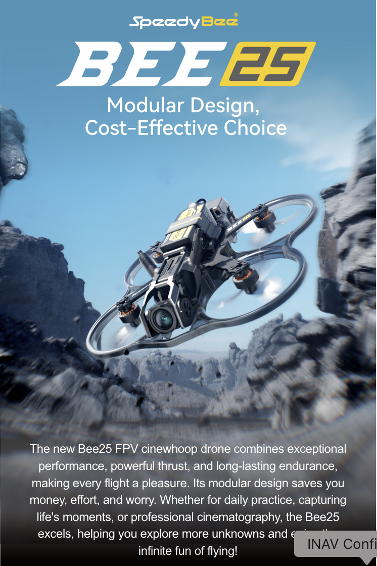 [D25-1] SpeedyBee Bee25 2.5 inch Drone HD O3 Air Unit FPV อุปกรณ์โดรน Drone