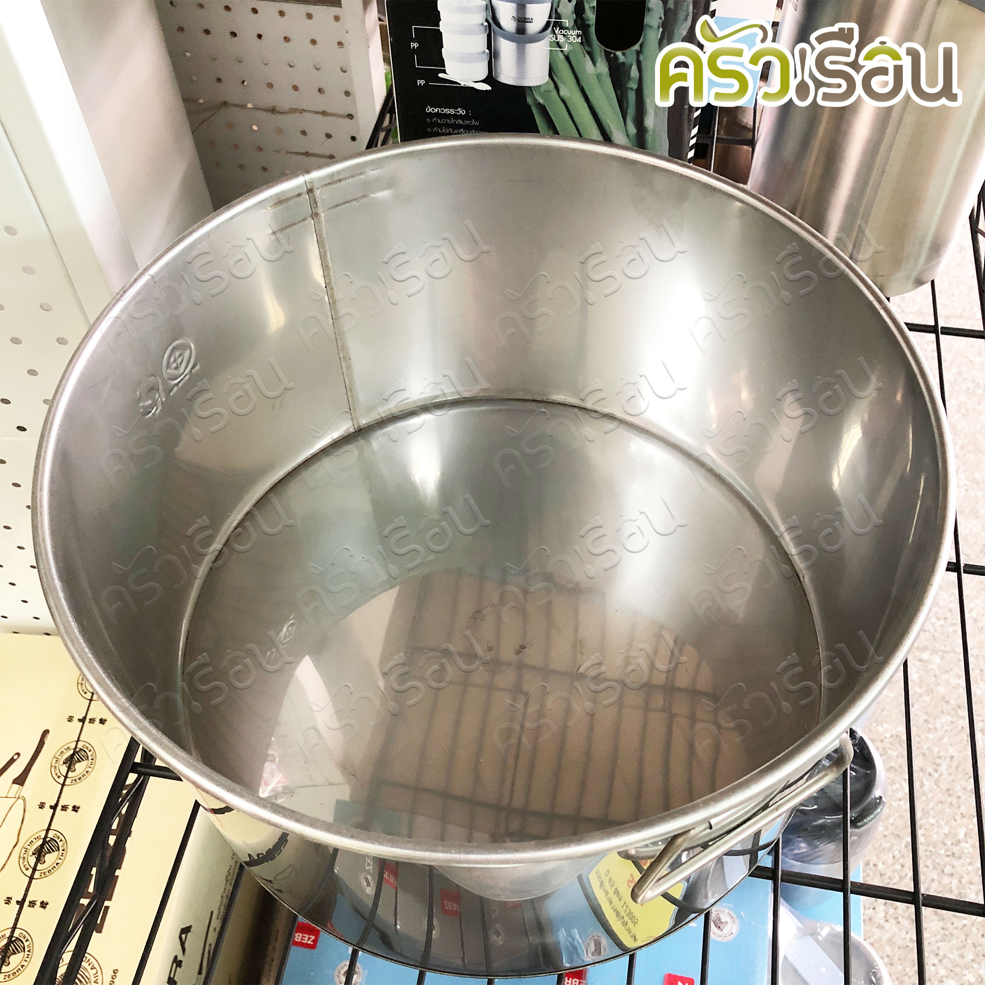 HORSE BRAND หม้อข้าวเกรียบ สเตนเลส 3 ปาก เบอร์ 42 ขนาด 33 ซม. ฝาแหลม ไม่รวมผ้าขาวบาง ตราม้า ข้าวเกรียบปากหม้อ ขนมสาคู