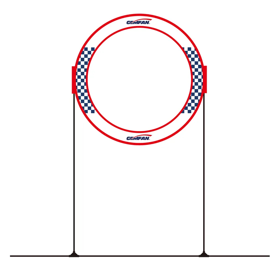 Gemfan Circle Race Gate - 78cm With Base ติดข้างฝา ห้อย และมาพร้อมเสาตั้ง - อุปกรณ์โดรน Drone