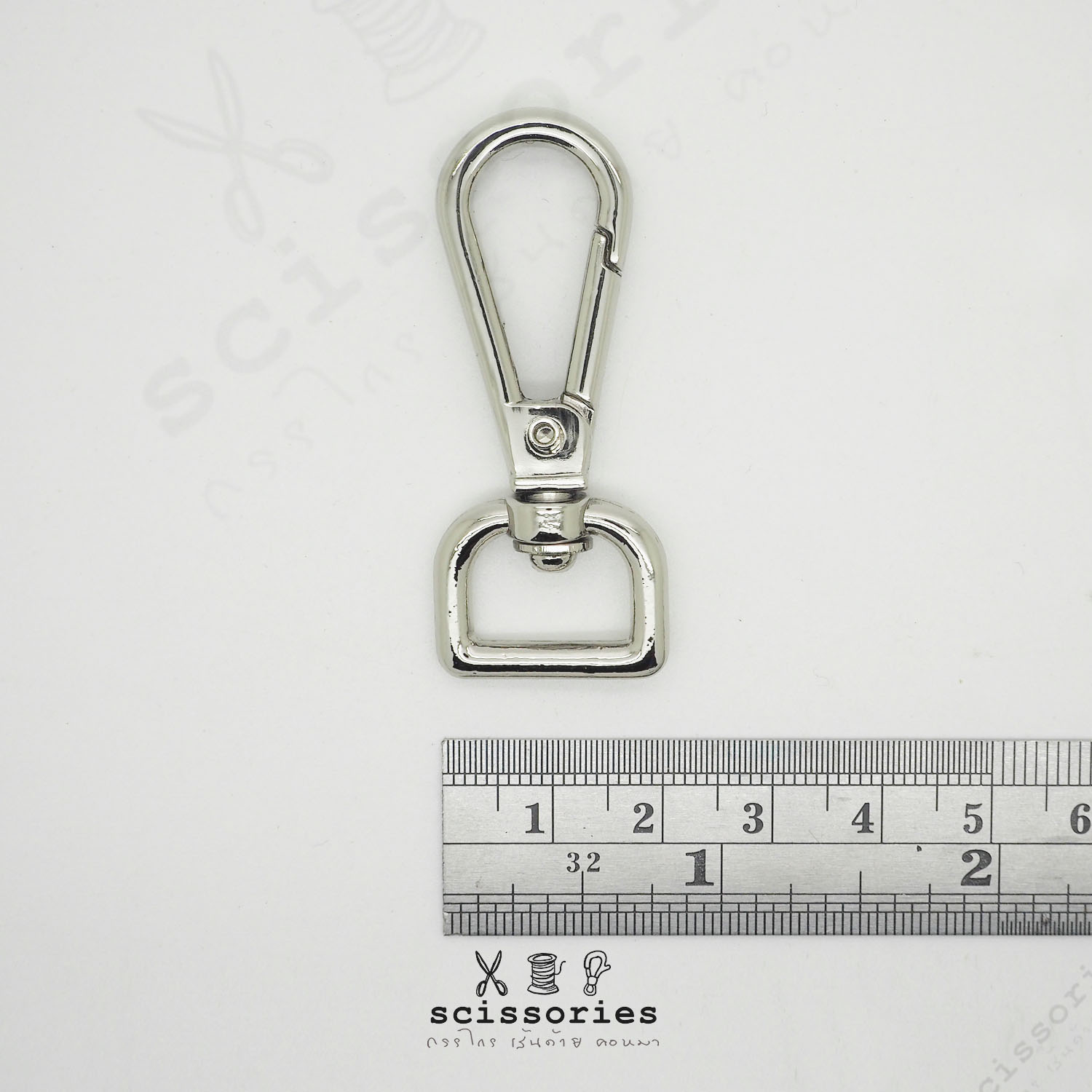 คอหมาฐานกว้าง 1.4cm สีเงิน 2 ตัว