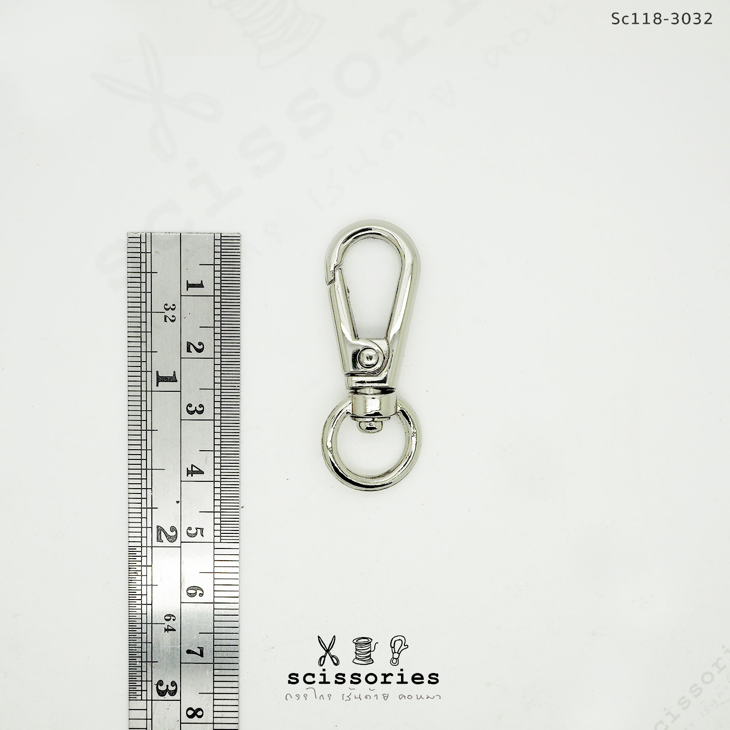 คอหมา 1.1 cm สีเงิน silver /2 ตัว