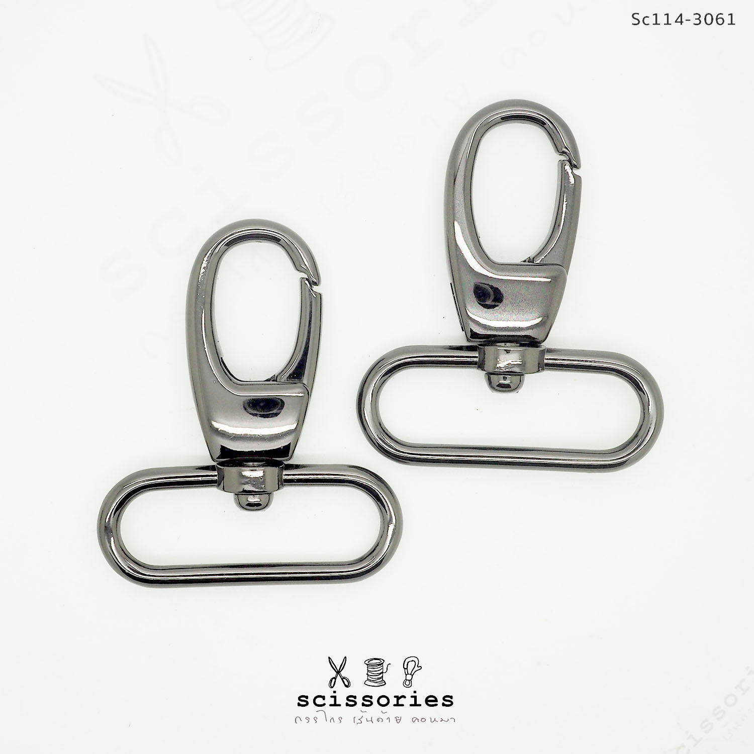 คอหมาเกี่ยว 1.2 นิ้ว สีบอนด์ดำ 2ตัว เกรด A