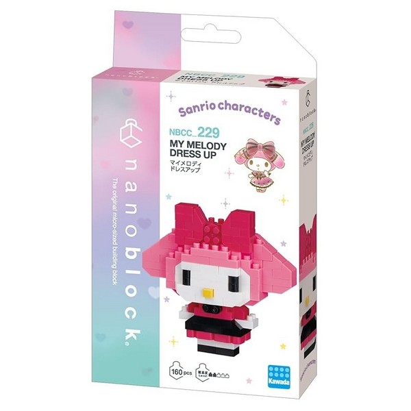 Kawada nanoblock Sanrio NBCC_229 My Melody Dress up 4972825233689 (นาโนบล็อค)
