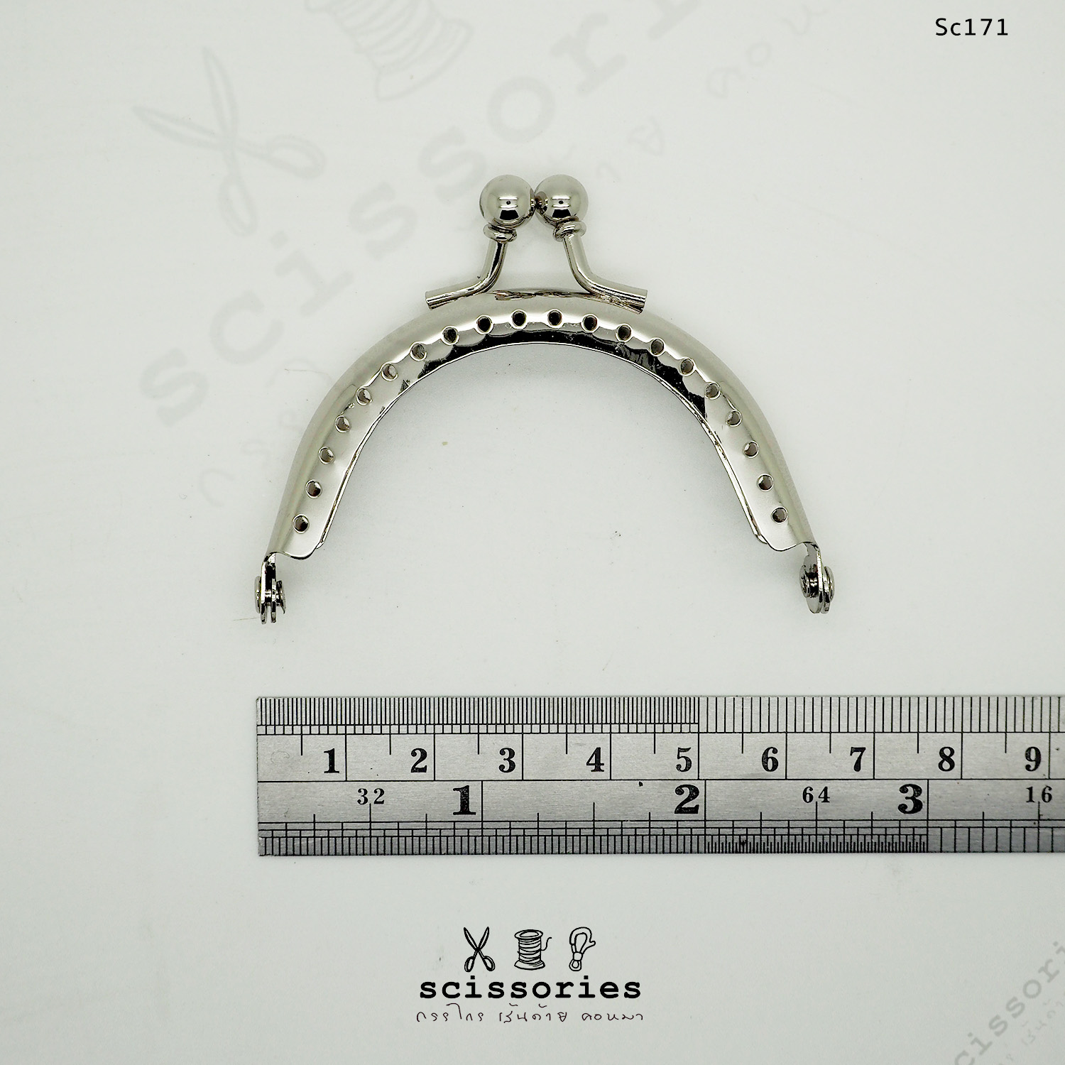 ปากกระเป๋าปิ๊กแป็ก 6 cm แบบฉลุ จำนวน 1 ตัว