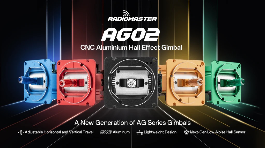 RADIOMASTER AG02 CNC Hall Gimbals for TX15 & TX16S & Boxer Radio อุปกรณ์โดรน Drone