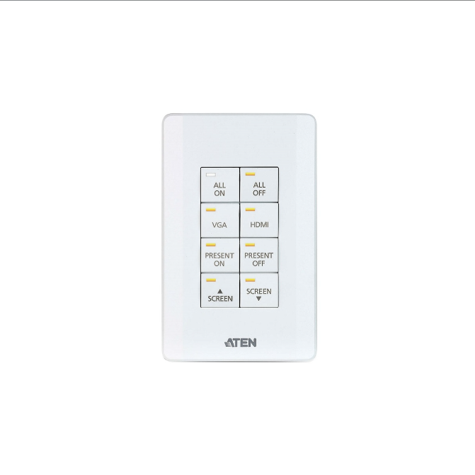 ATEN CONTROL SYSTEM - 8-BUTTON KEYPAD (US, 1 GANG)