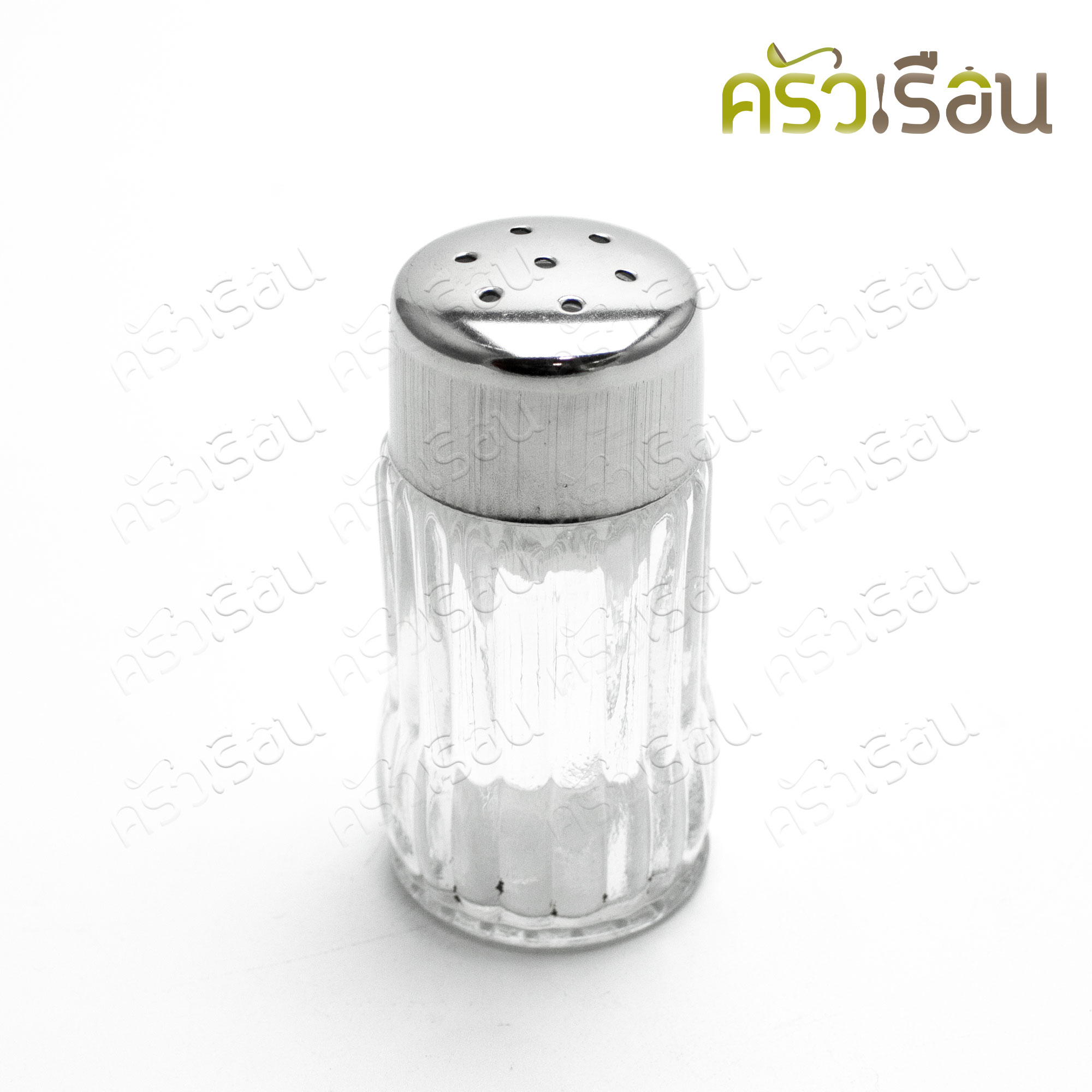 Twin Ray ขวดพริกไทย ลายเส้นตลอด (ตรง) ฝาสเตนเลส 3 x 7.5 ซม #245/5