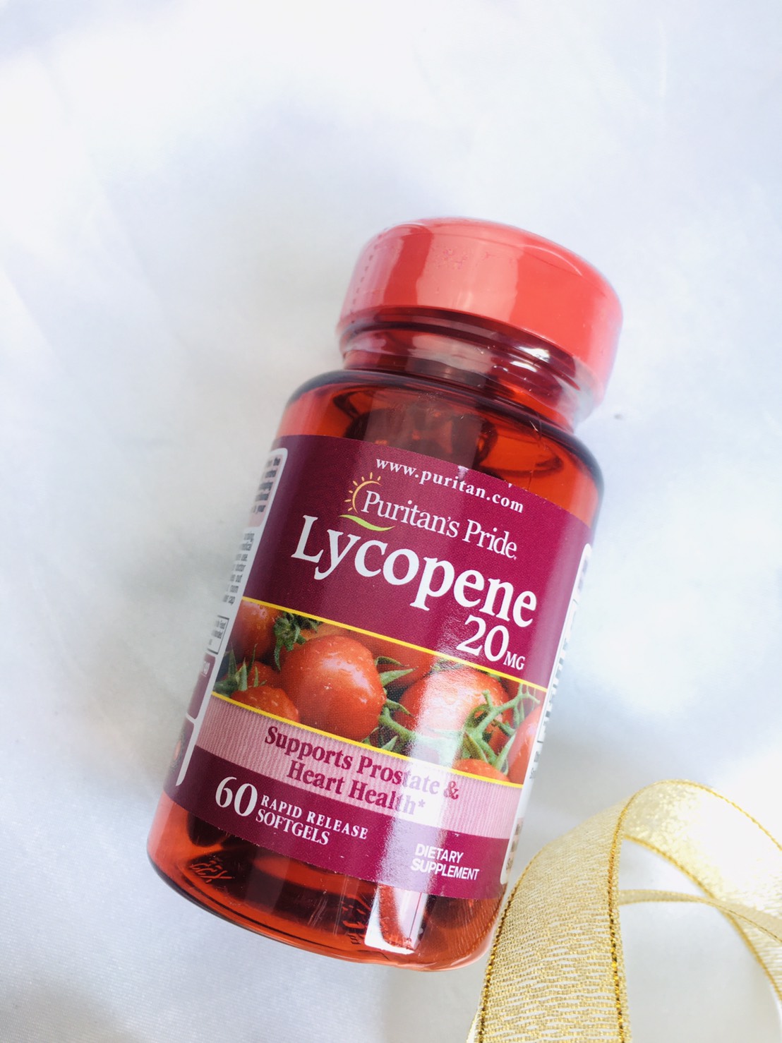 Puritan's Pride Lycopene 20 มิลลิกรัม 60 เม็ด soft gel สารสกัดจากมะเขือเทศ ไลโคปีน