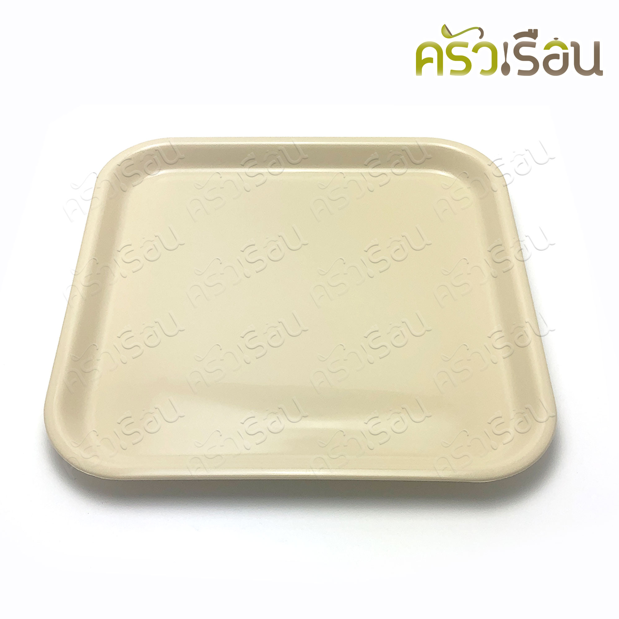 Reangwa Standard [ราคาต่อใบ] ถาดเหลี่ยม จัตุรัส พลาสติก 33 x 33 x 2.5 ซม. RW0484