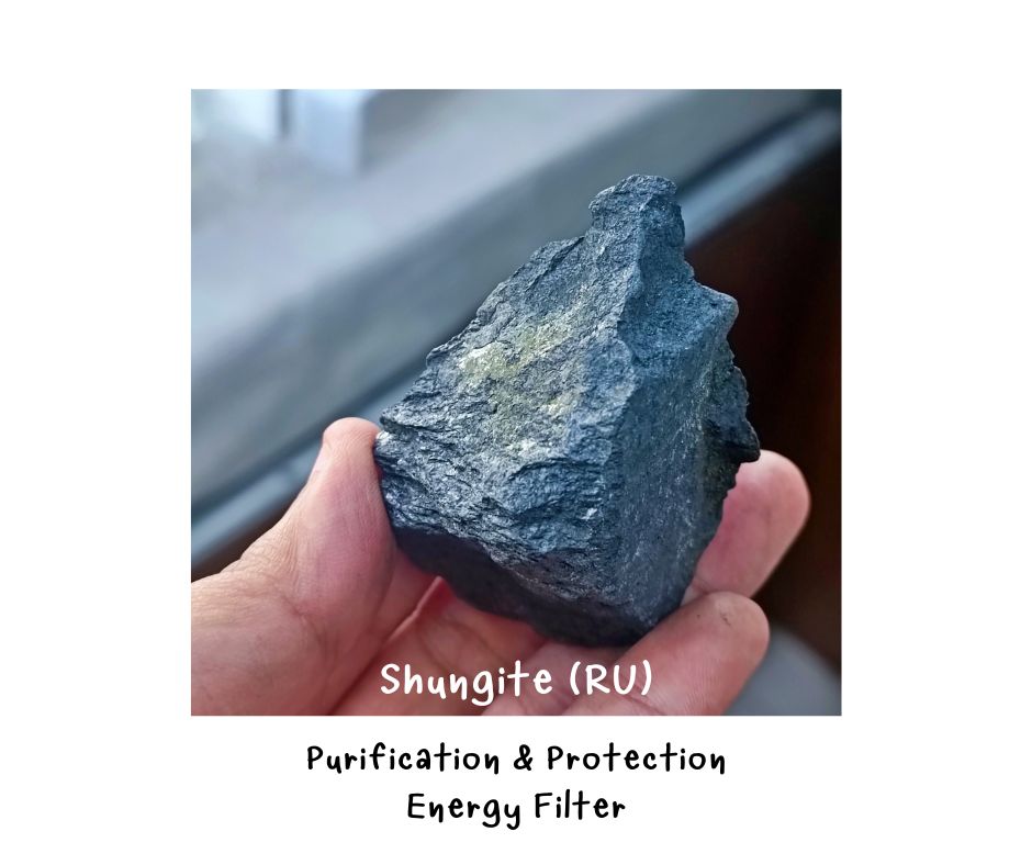Reiki Crystal Healing หินคริสตัลดิบ สำหรับปรับฮวงจุ้ย "Shungite" ปัดเป่าพลังงานลบ ปกป้อง คุ้มครอง แคล้วคลาด