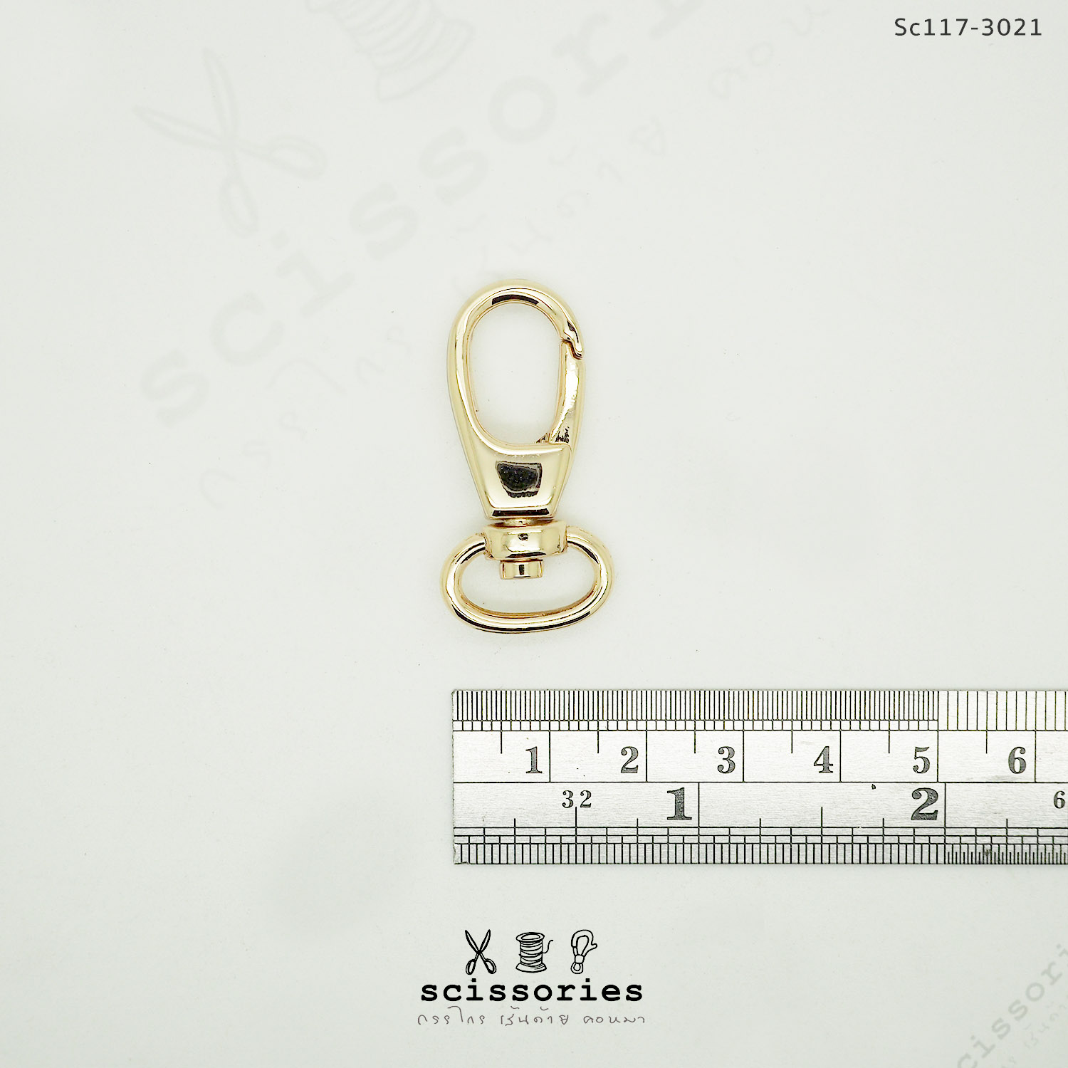 คอหมาเกี่ยว 1.2 cm สีทอง /2 ตัว