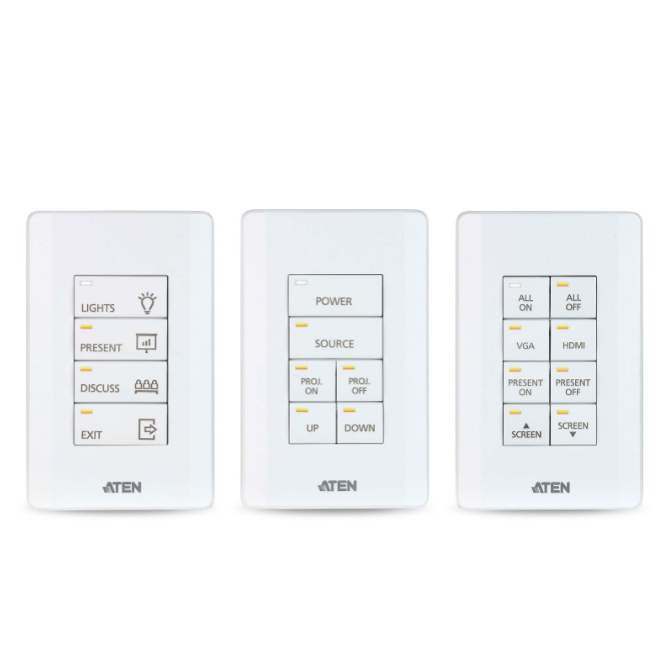 ATEN CONTROL SYSTEM - 8-BUTTON KEYPAD (US, 1 GANG)