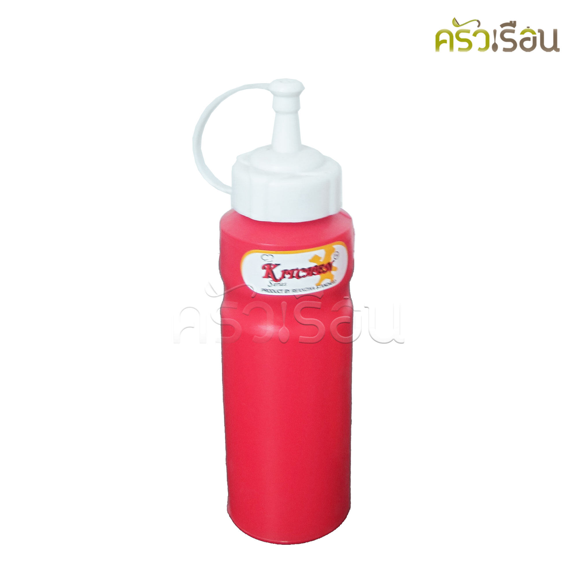Reangwa Standard ขวดบีบ พลาสติก RW9040 สีแดง หรือ ส้ม 9.5 ออนซ์ / 240 ml. Ø5.5 X 19 ซม. ขวดบีบซอส SQUEEZER BOTTLE