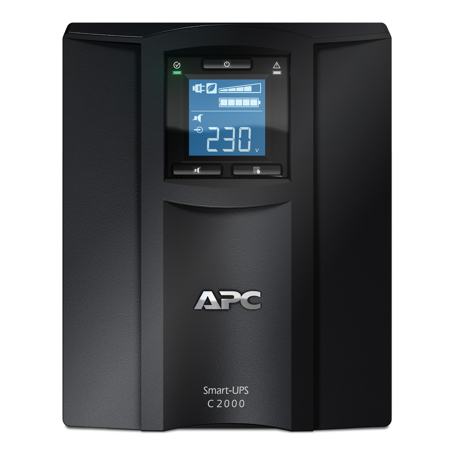 APC Smart-UPS C, Line Interactive, 2000VA, Tower, 230V, 6x IEC C13+1x IEC C19 outlets, USB and Serial communication, AVR, Graphic LCD SMC2000I